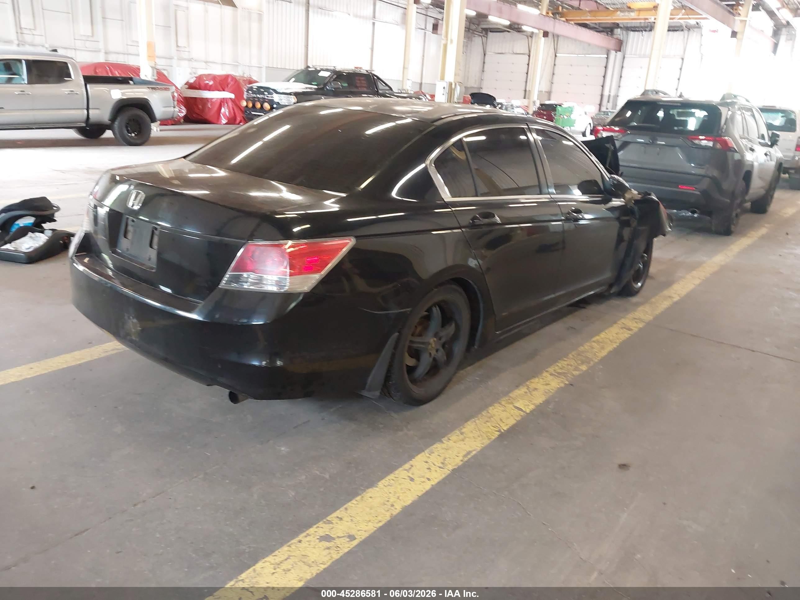 2008 Honda Accord 2.4 Ex Black vin: JHMCP26738C055513