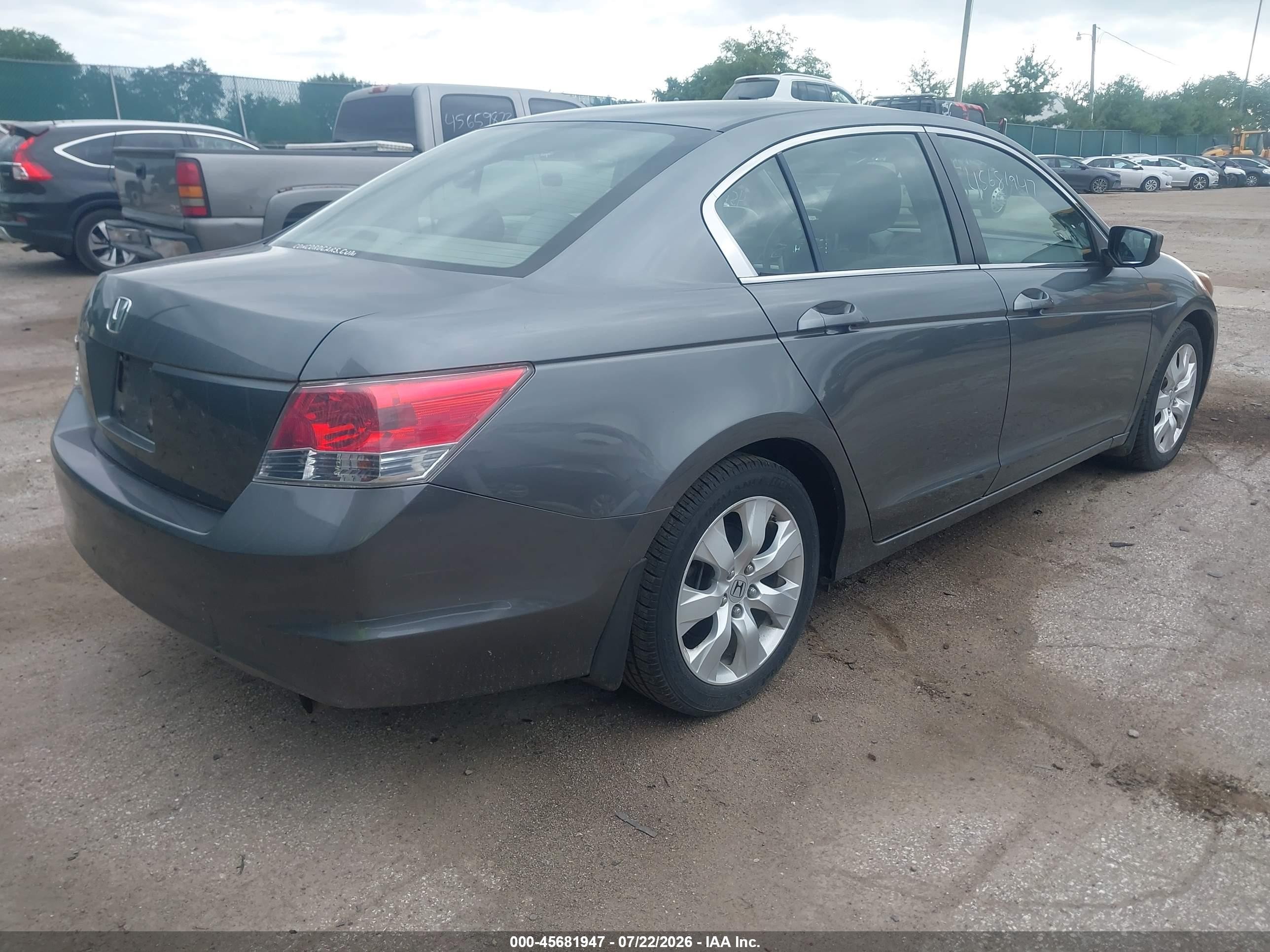 2008 Honda Accord 2.4 Ex Gray vin: JHMCP26748C027879