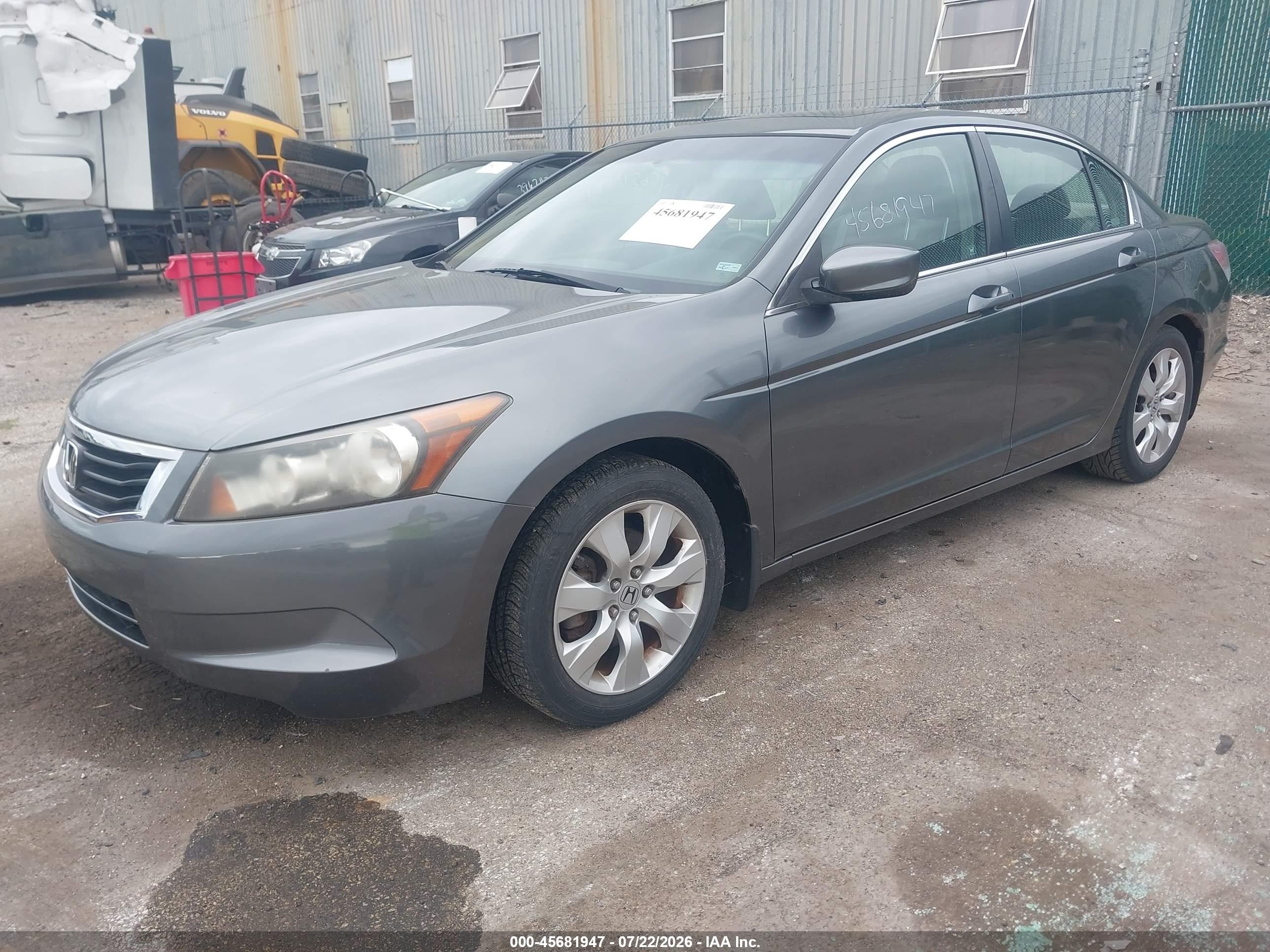 2008 Honda Accord 2.4 Ex Gray vin: JHMCP26748C027879