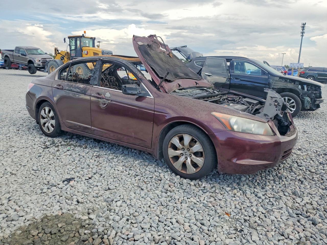 2008 Honda Accord Ex Burgundy vin: JHMCP26748C052670