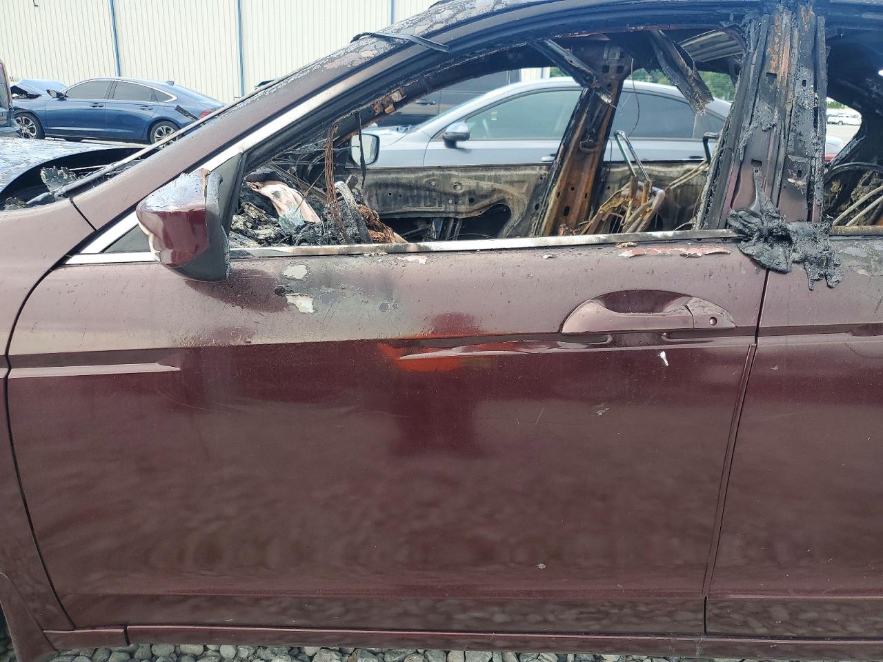 2008 Honda Accord Ex Burgundy vin: JHMCP26748C052670