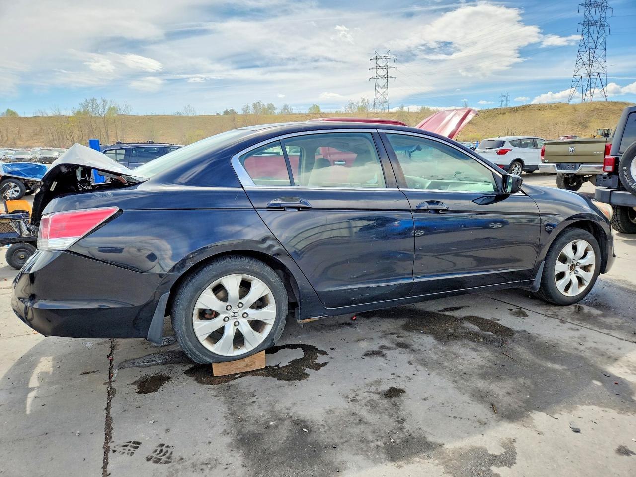 2008 Honda Accord Ex Black vin: JHMCP26758C016793
