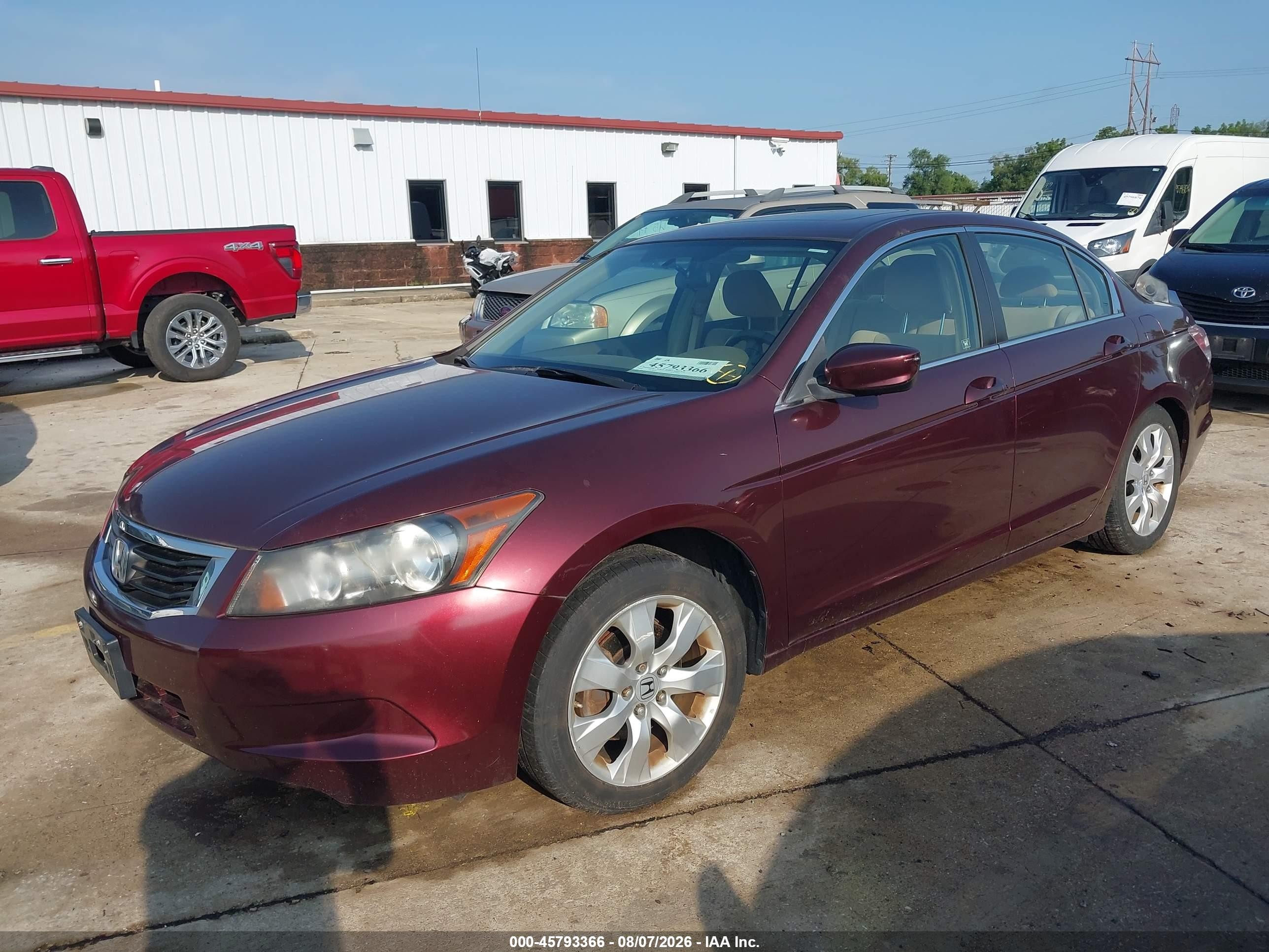 2008 Honda Accord 2.4 Ex Purple vin: JHMCP26758C077609