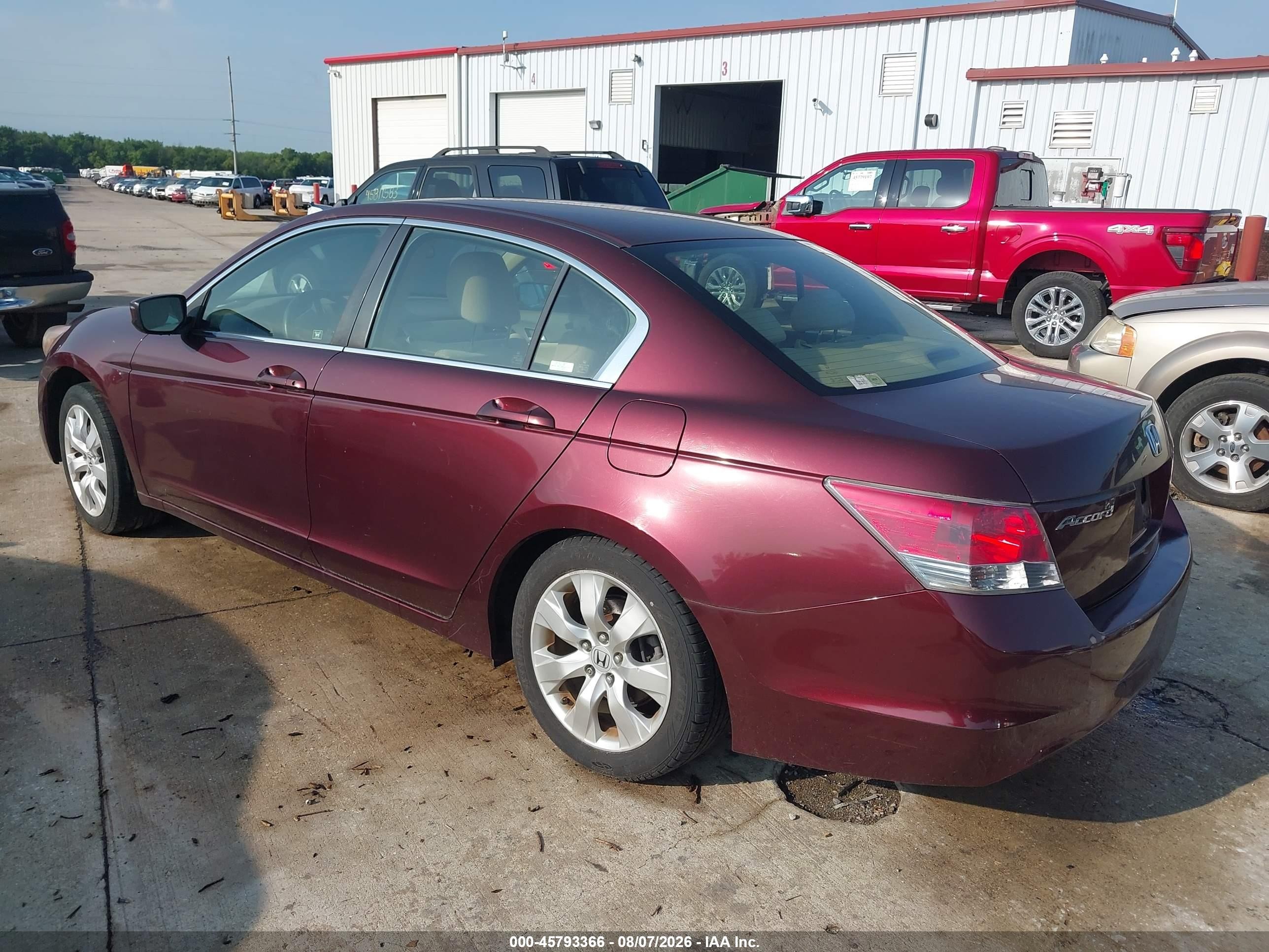 2008 Honda Accord 2.4 Ex Purple vin: JHMCP26758C077609