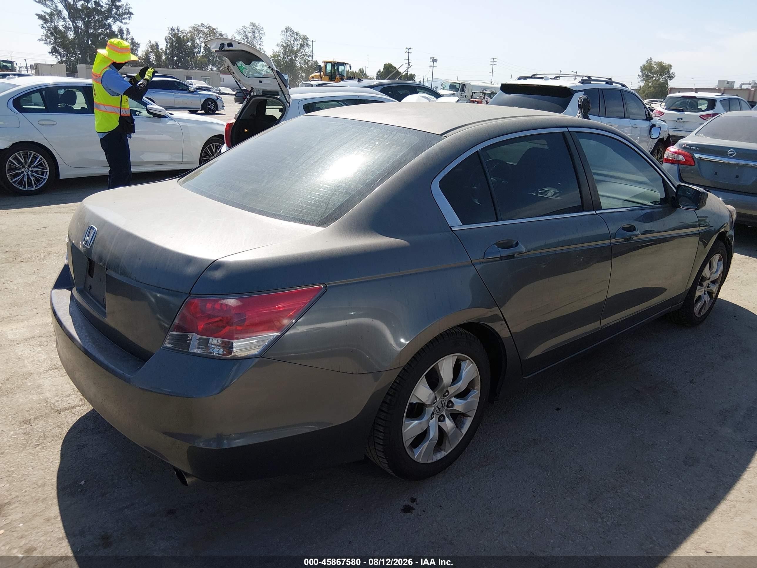 2009 Honda Accord 2.4 Ex Gray vin: JHMCP26759C004807