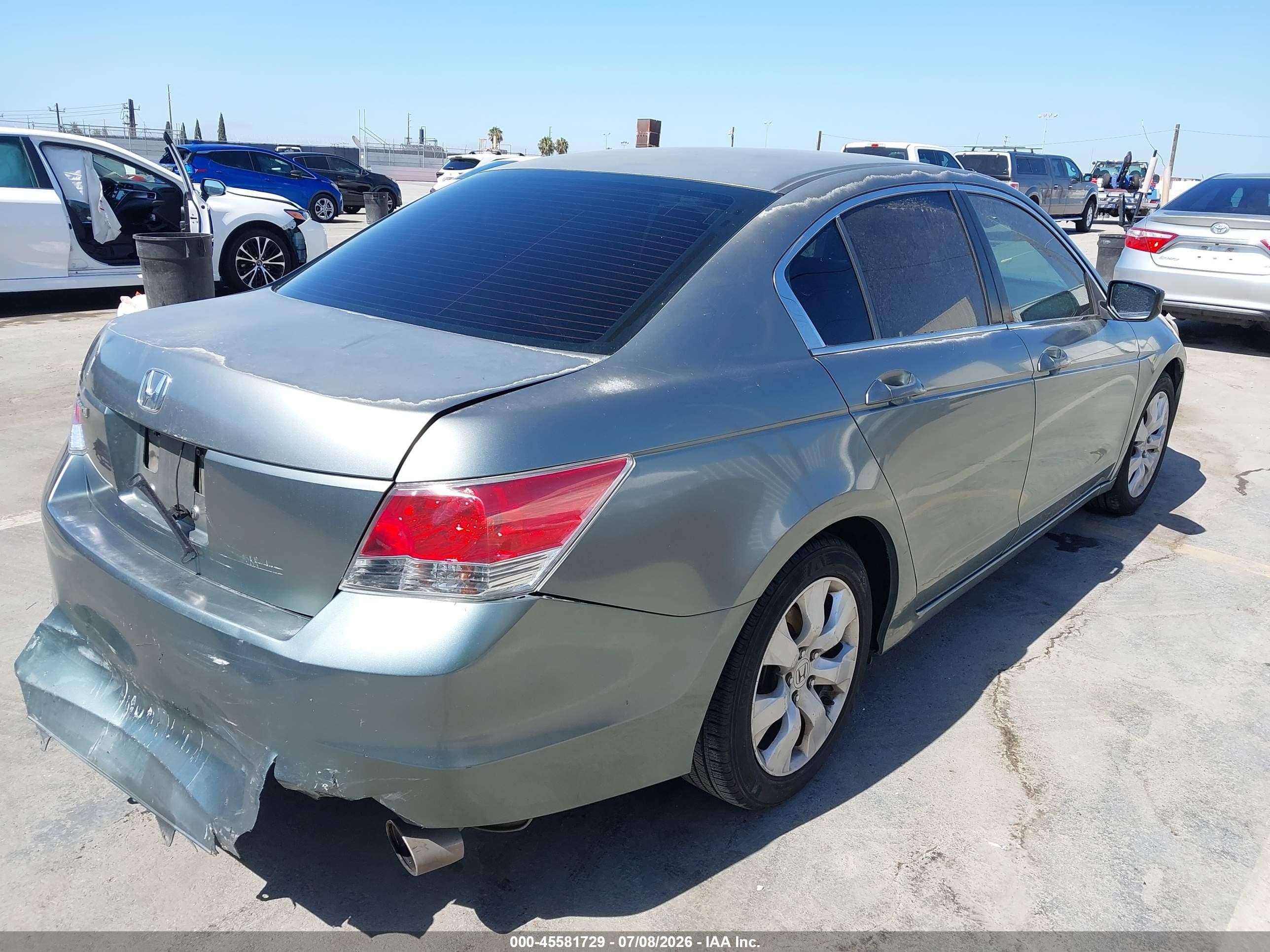 2008 Honda Accord 2.4 Ex Gray vin: JHMCP26768C054663