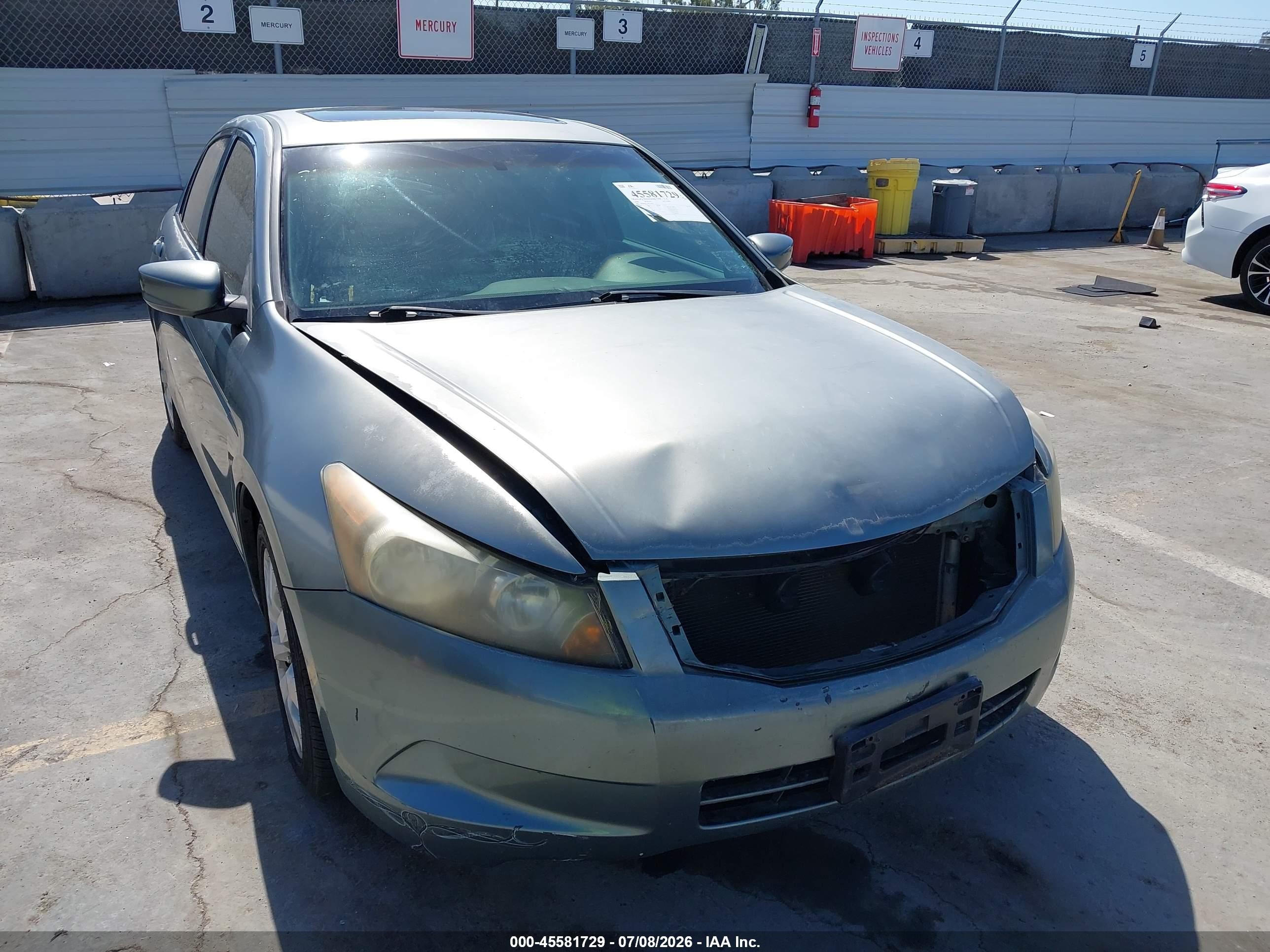 2008 Honda Accord 2.4 Ex Gray vin: JHMCP26768C054663