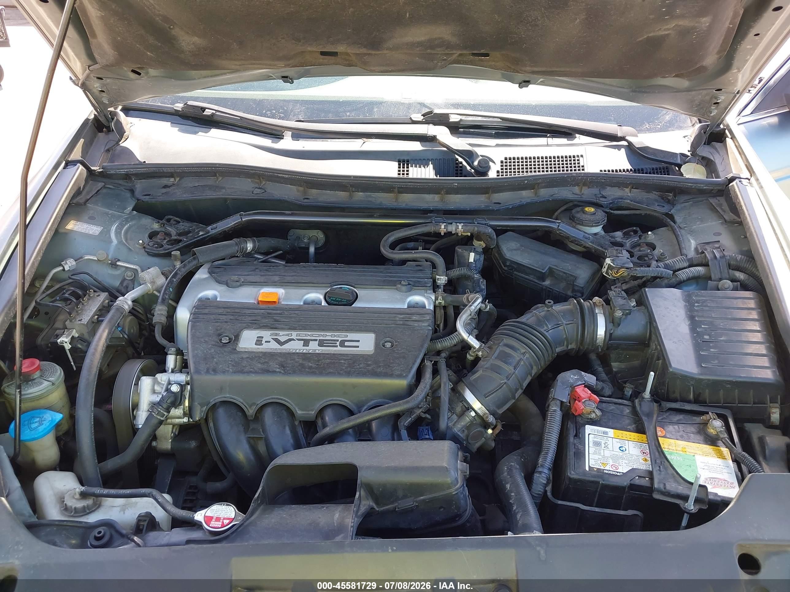 2008 Honda Accord 2.4 Ex Gray vin: JHMCP26768C054663