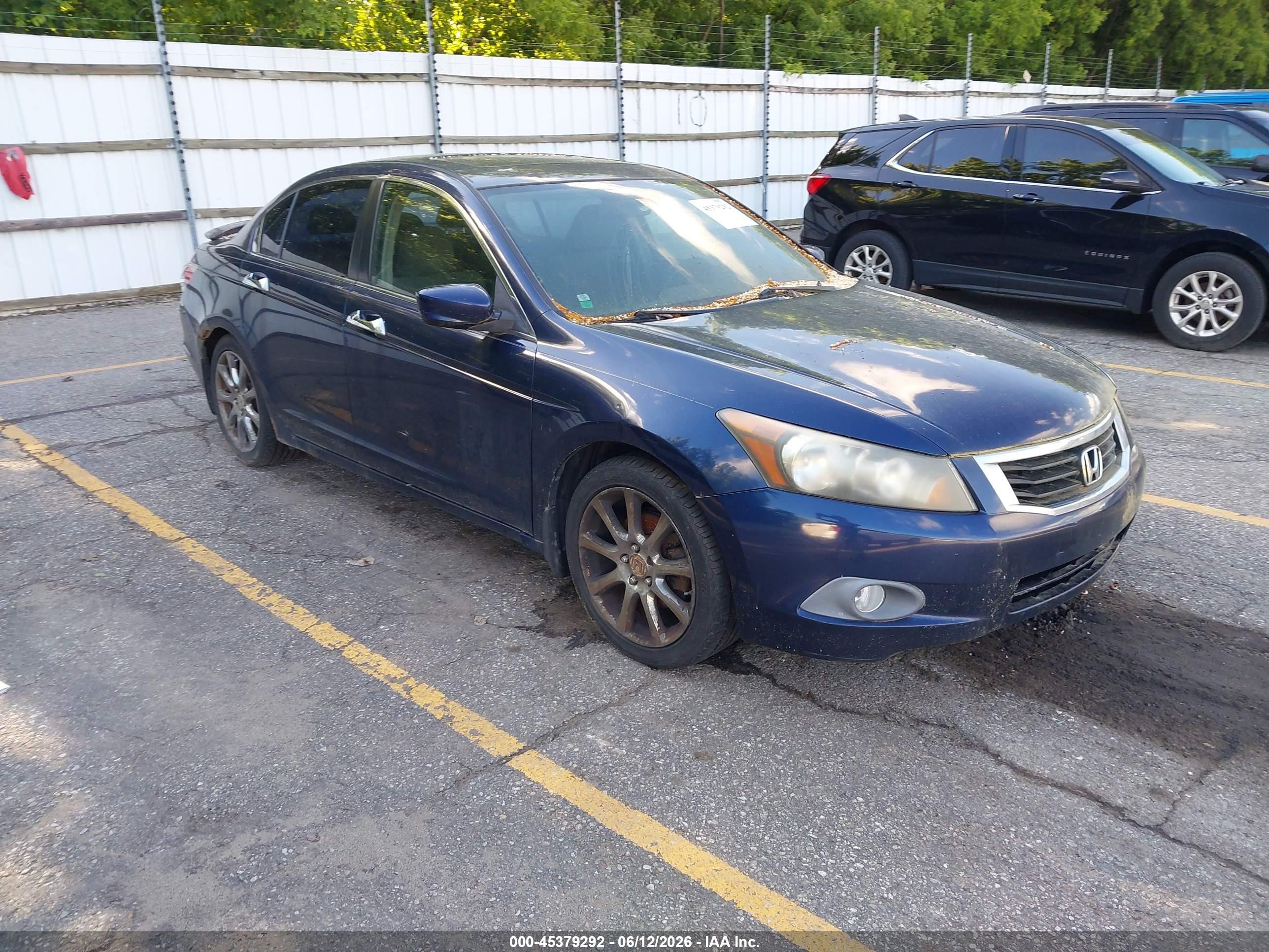 2008 Honda Accord 2.4 Ex Blue vin: JHMCP26778C018691