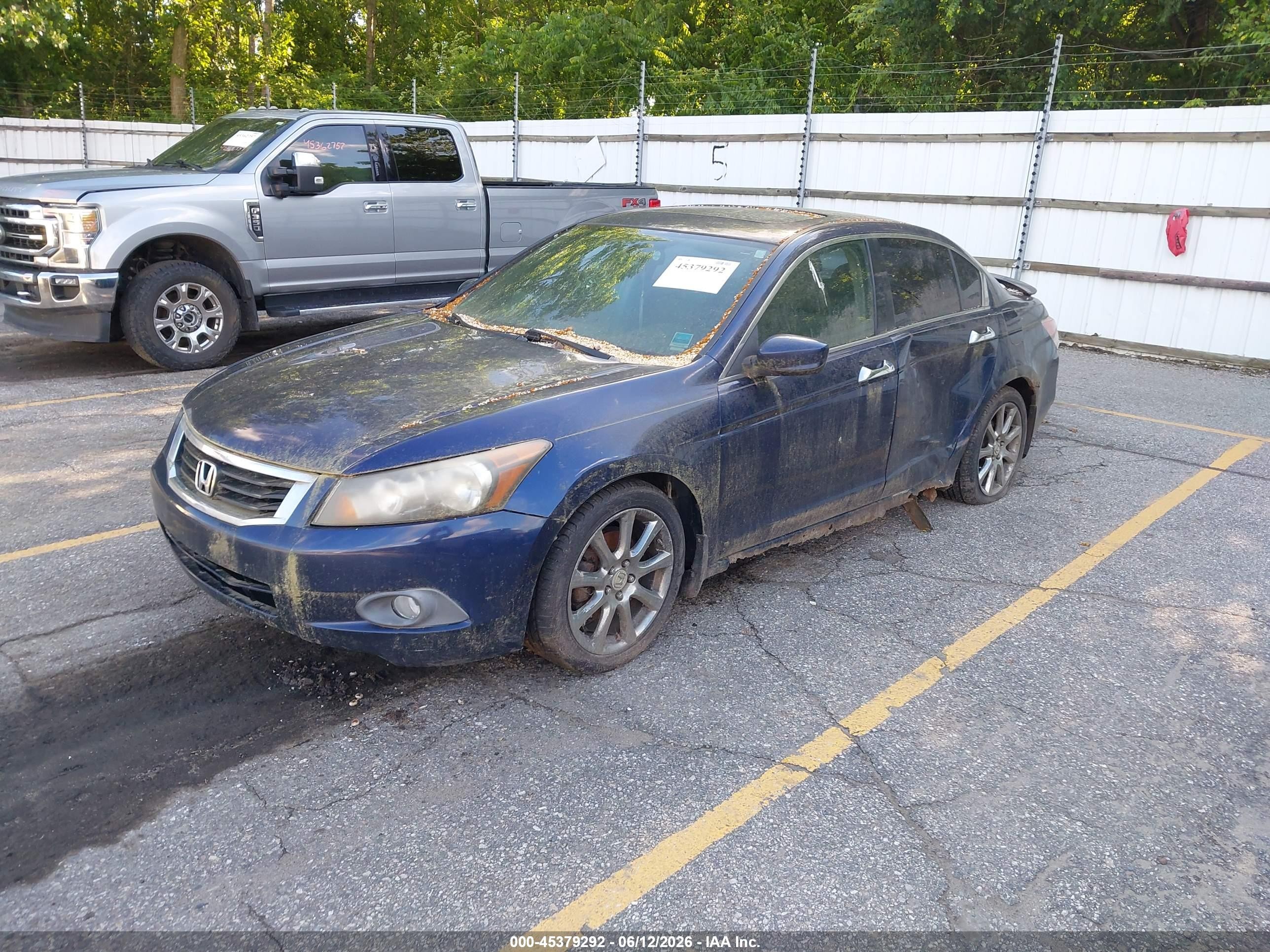 2008 Honda Accord 2.4 Ex Blue vin: JHMCP26778C018691