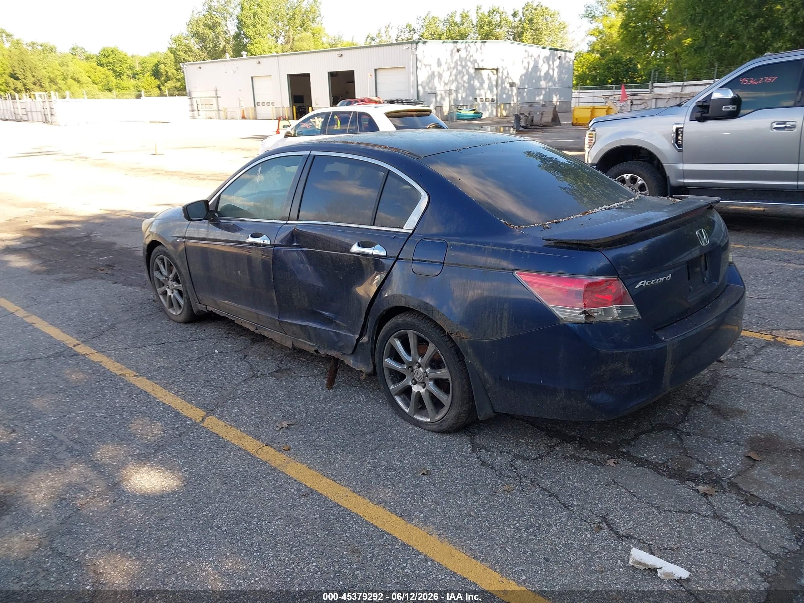 2008 Honda Accord 2.4 Ex Blue vin: JHMCP26778C018691
