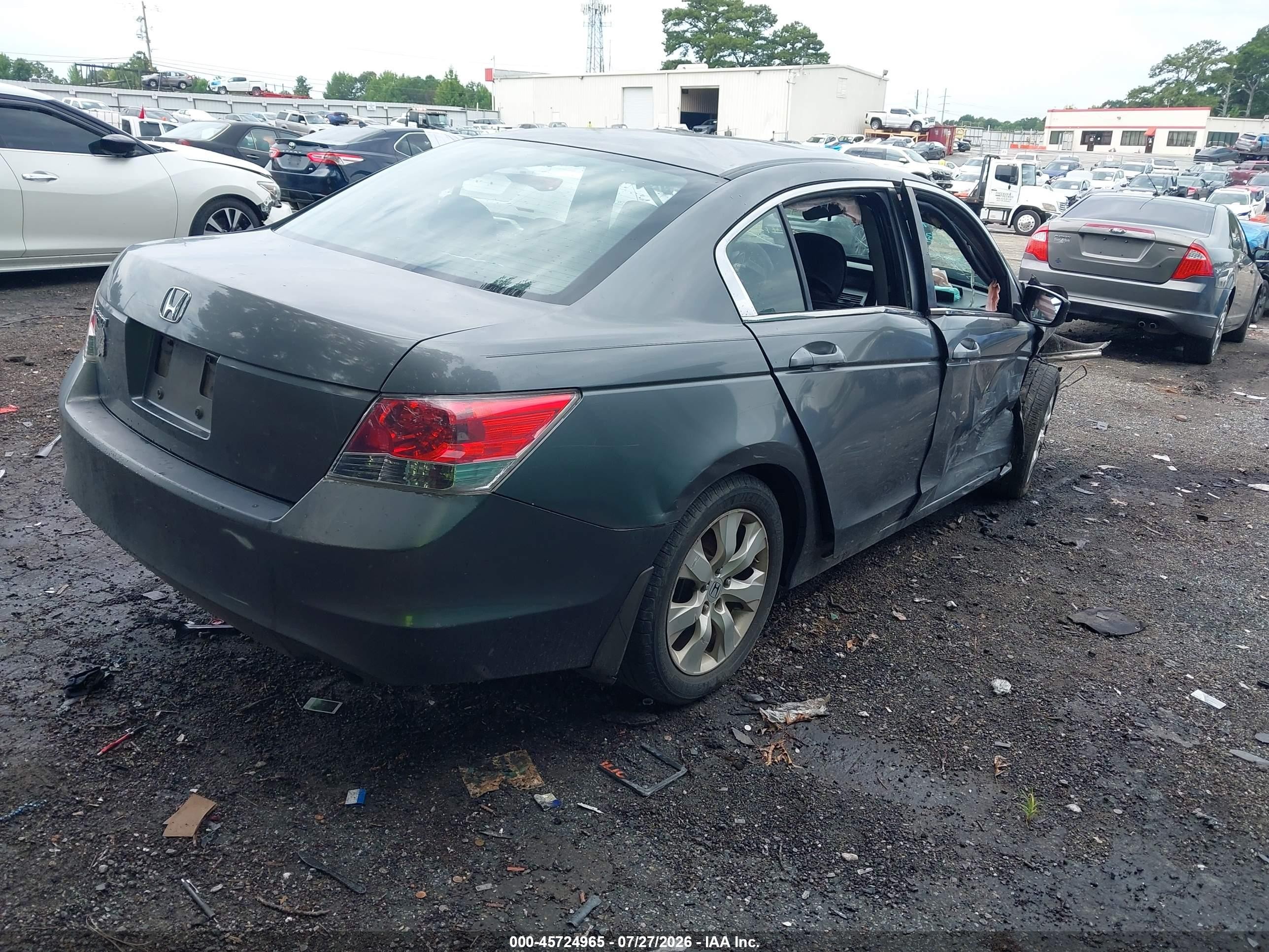 2008 Honda Accord 2.4 Ex Gray vin: JHMCP26788C004122