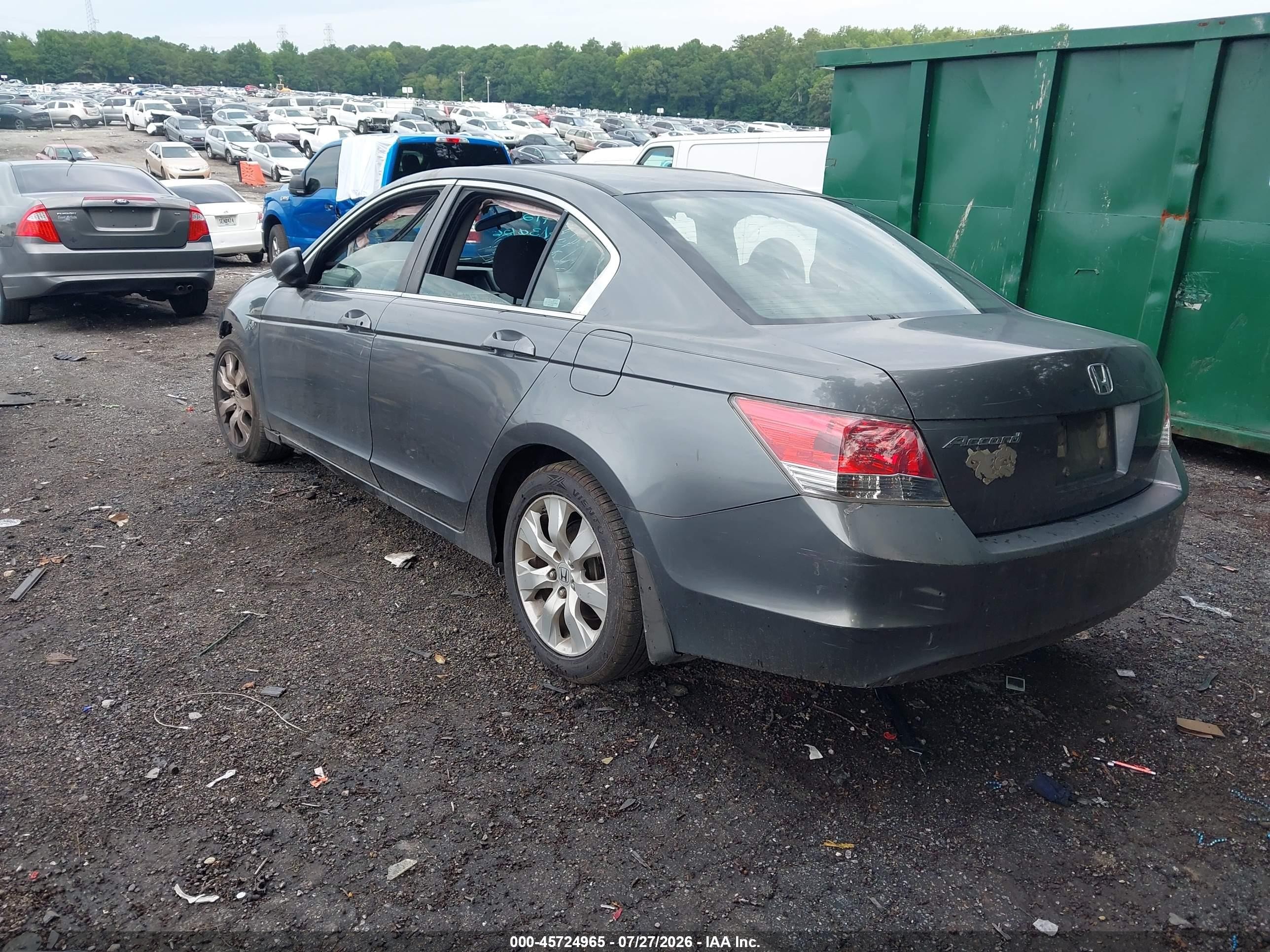 2008 Honda Accord 2.4 Ex Gray vin: JHMCP26788C004122