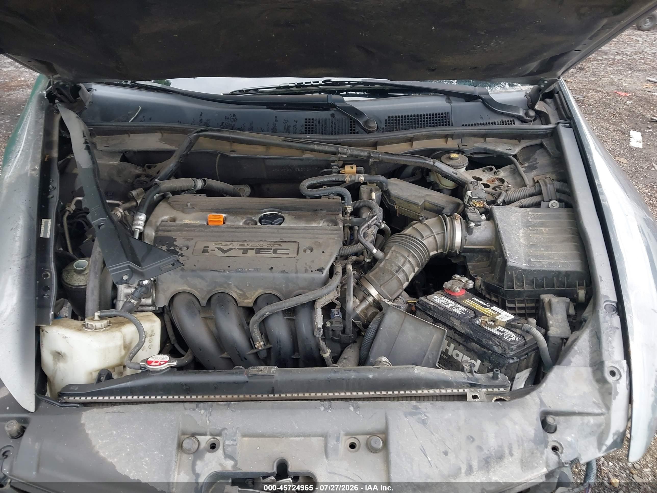 2008 Honda Accord 2.4 Ex Gray vin: JHMCP26788C004122