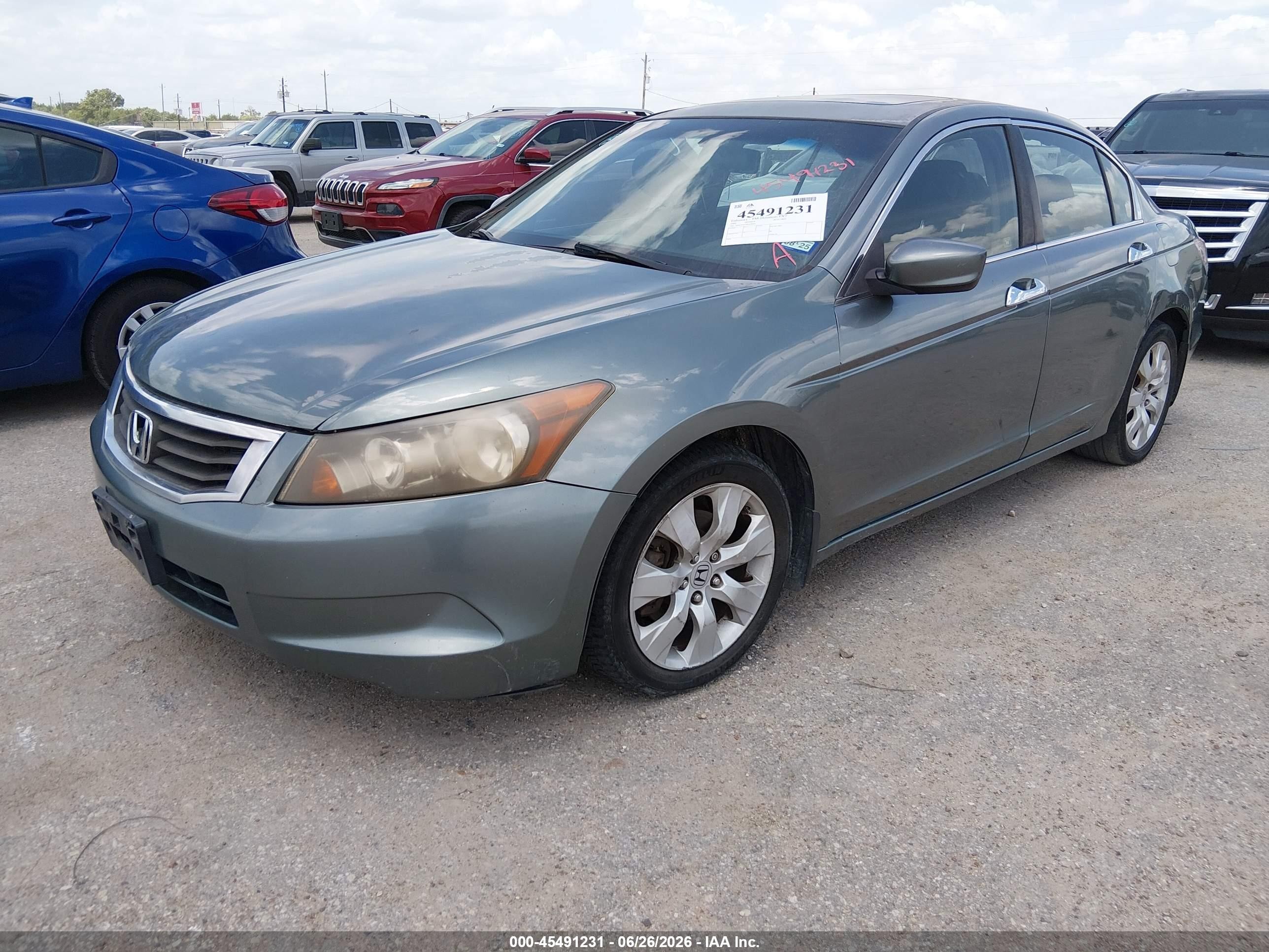 2008 Honda Accord 2.4 Ex Gray vin: JHMCP26788C078043