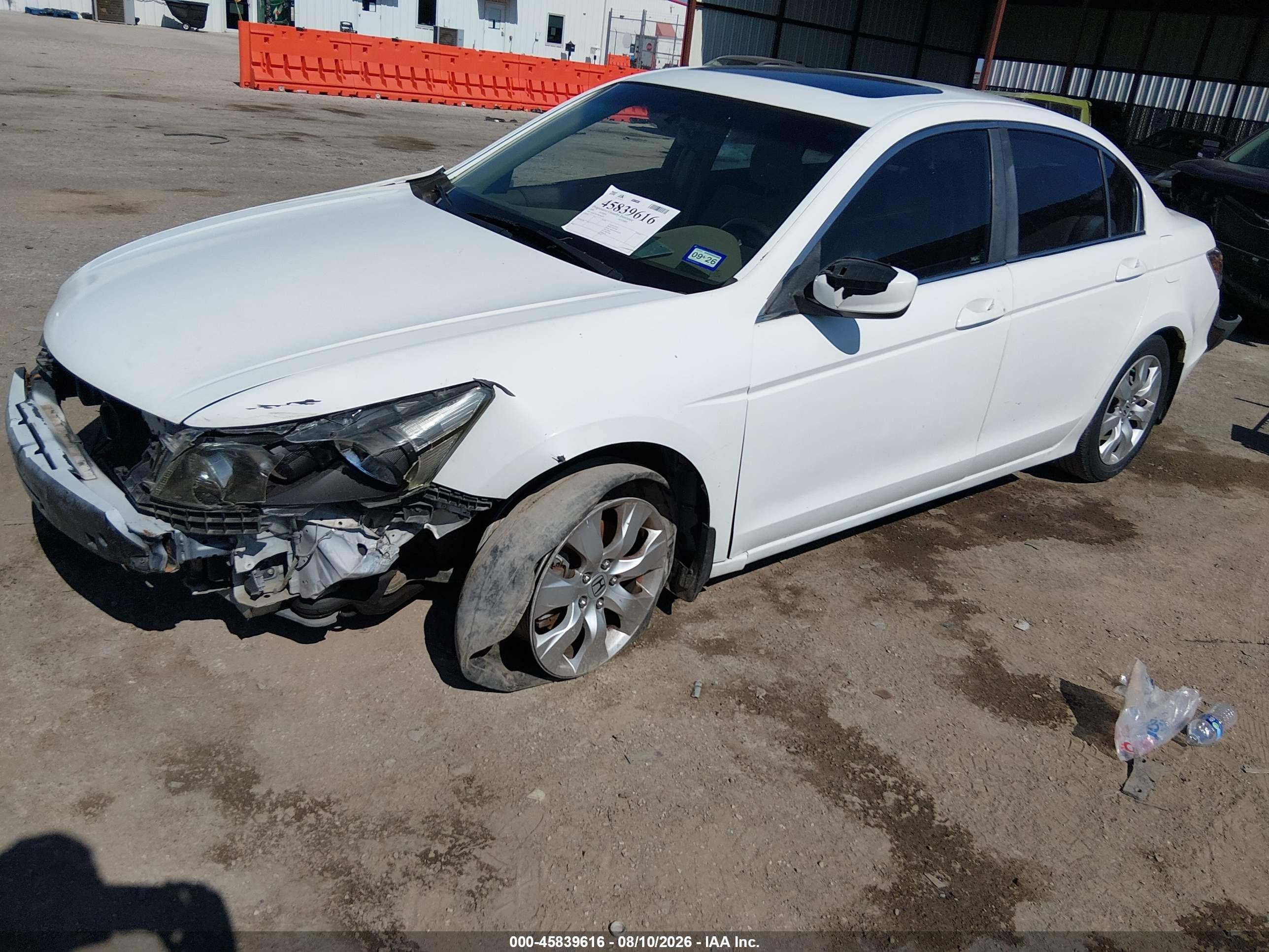 2008 Honda Accord 2.4 Ex White vin: JHMCP26798C006705