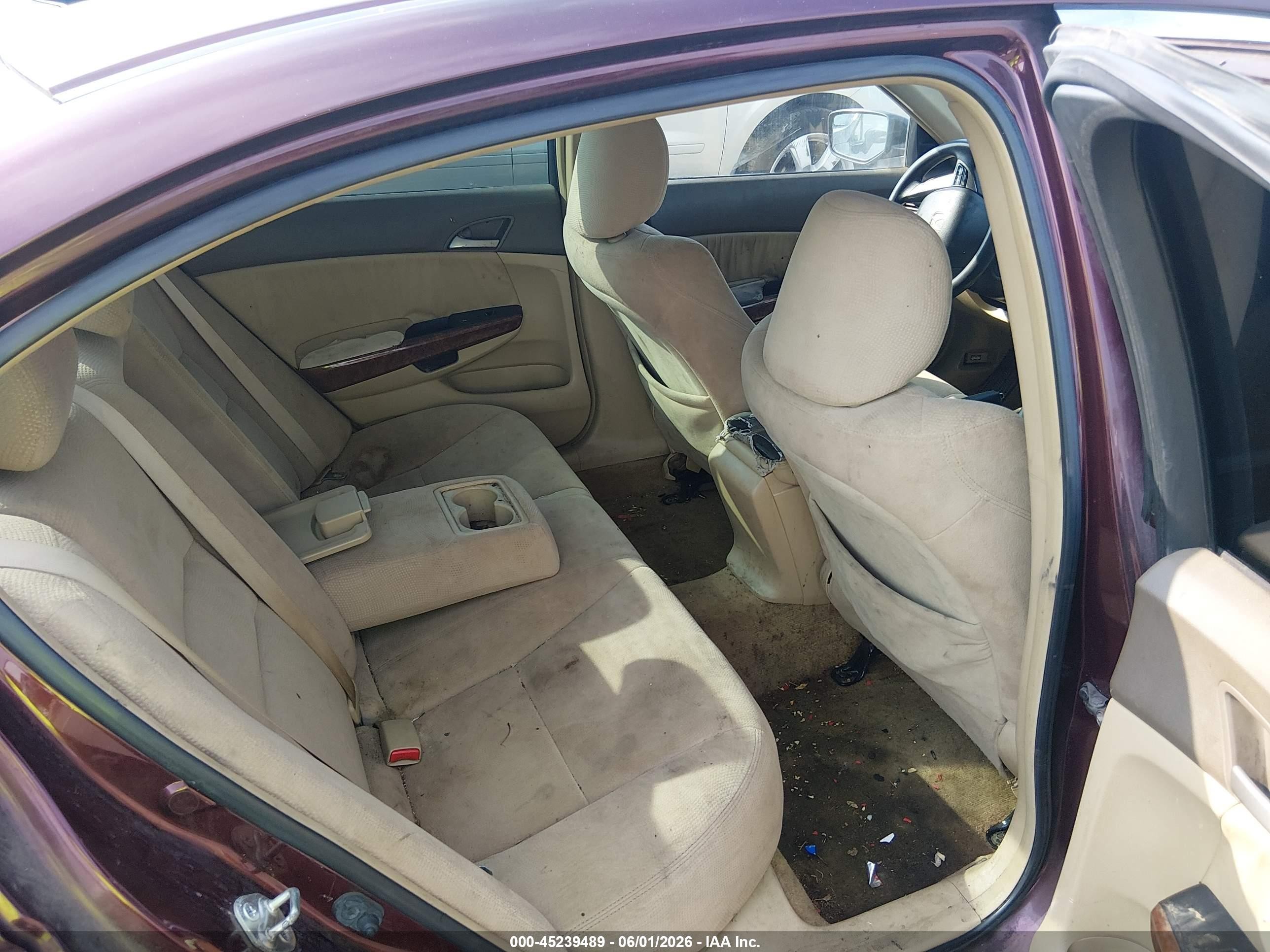 2008 Honda Accord 2.4 Ex Maroon vin: JHMCP267X8C021777