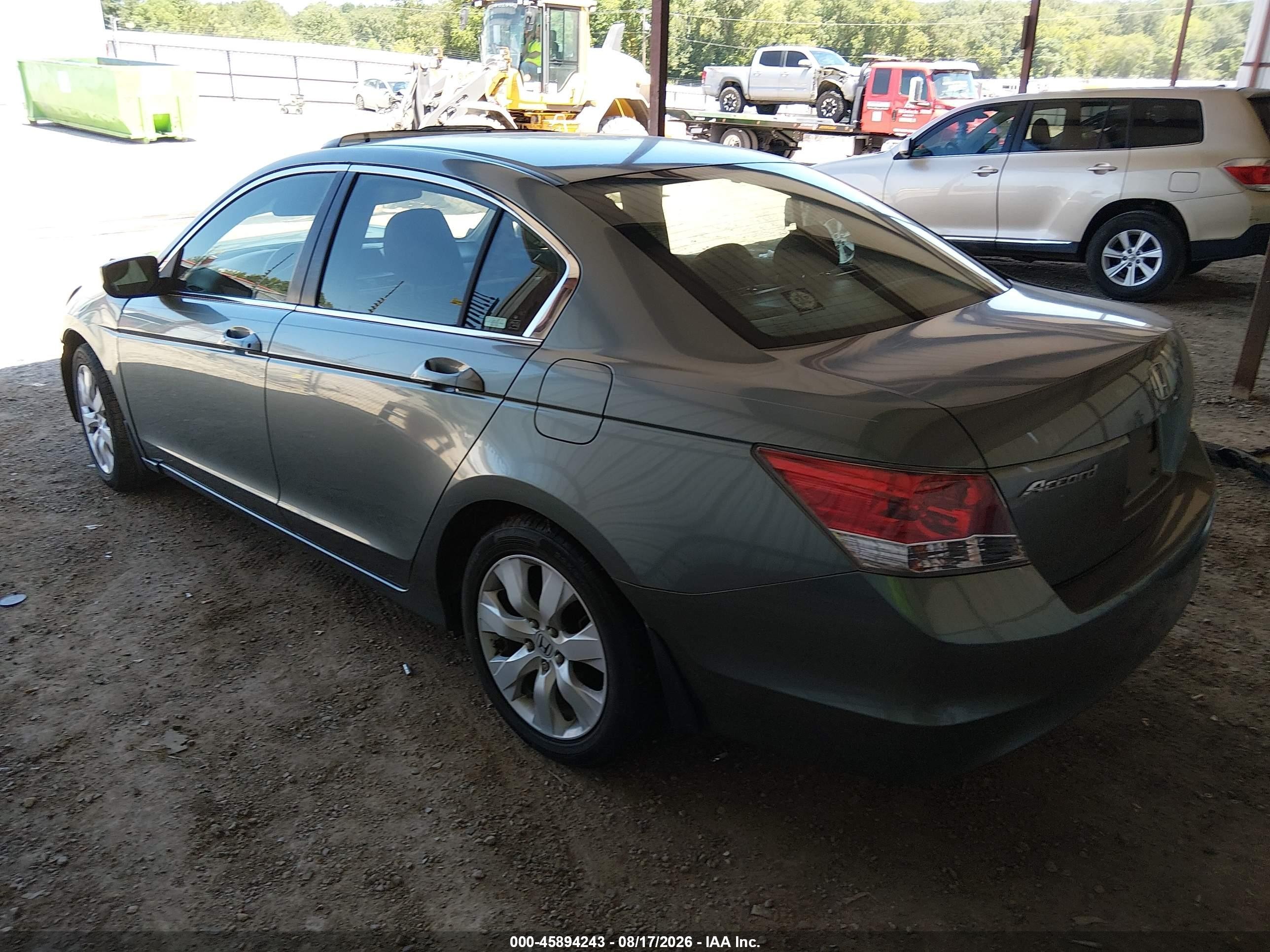 2008 Honda Accord 2.4 Ex Green vin: JHMCP267X8C050177