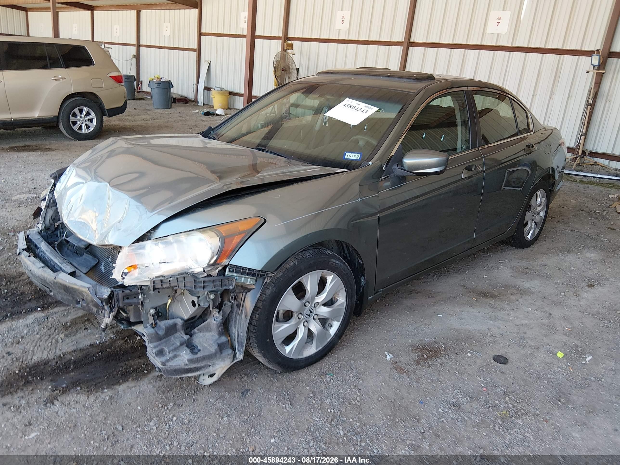 2008 Honda Accord 2.4 Ex Green vin: JHMCP267X8C050177