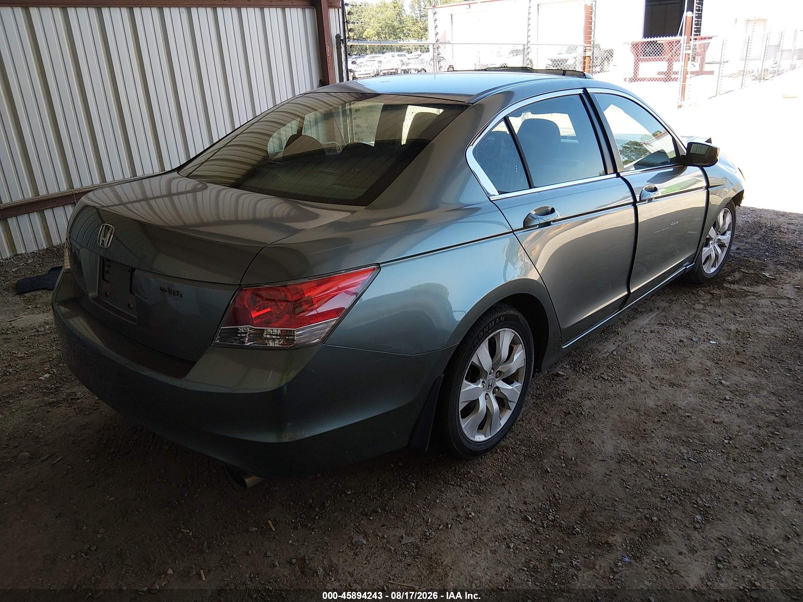 2008 Honda Accord 2.4 Ex Green vin: JHMCP267X8C050177