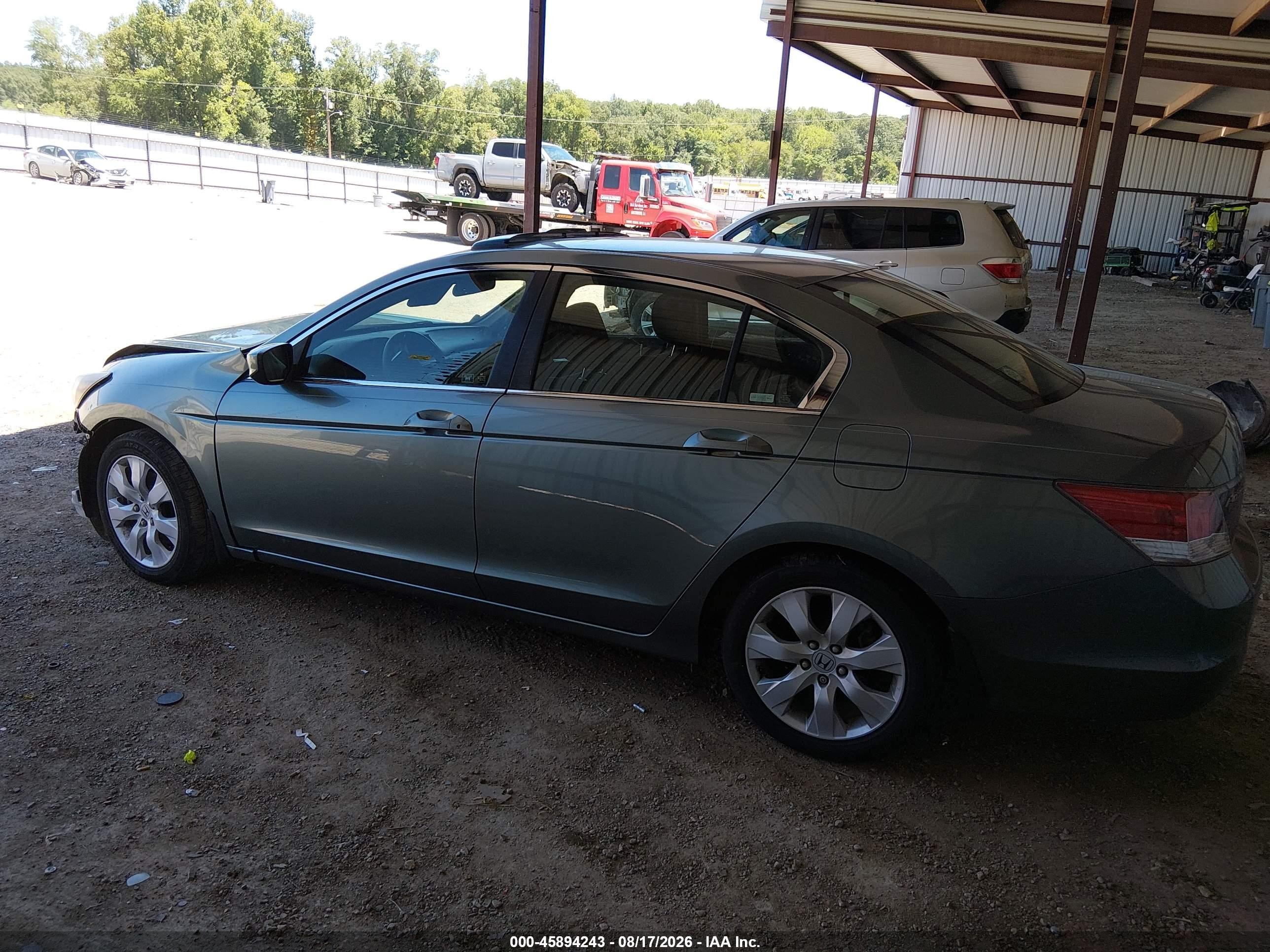 2008 Honda Accord 2.4 Ex Green vin: JHMCP267X8C050177