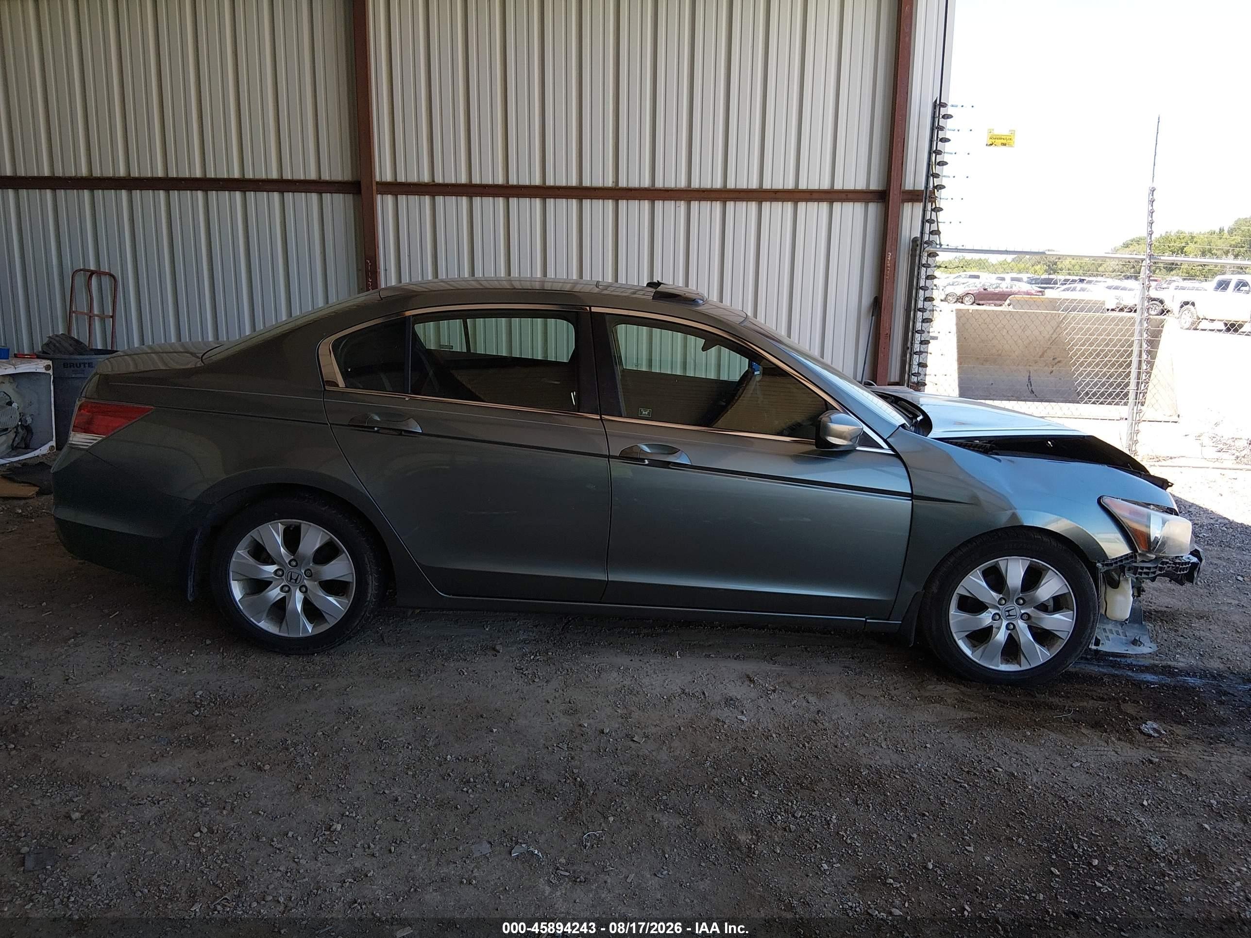 2008 Honda Accord 2.4 Ex Green vin: JHMCP267X8C050177