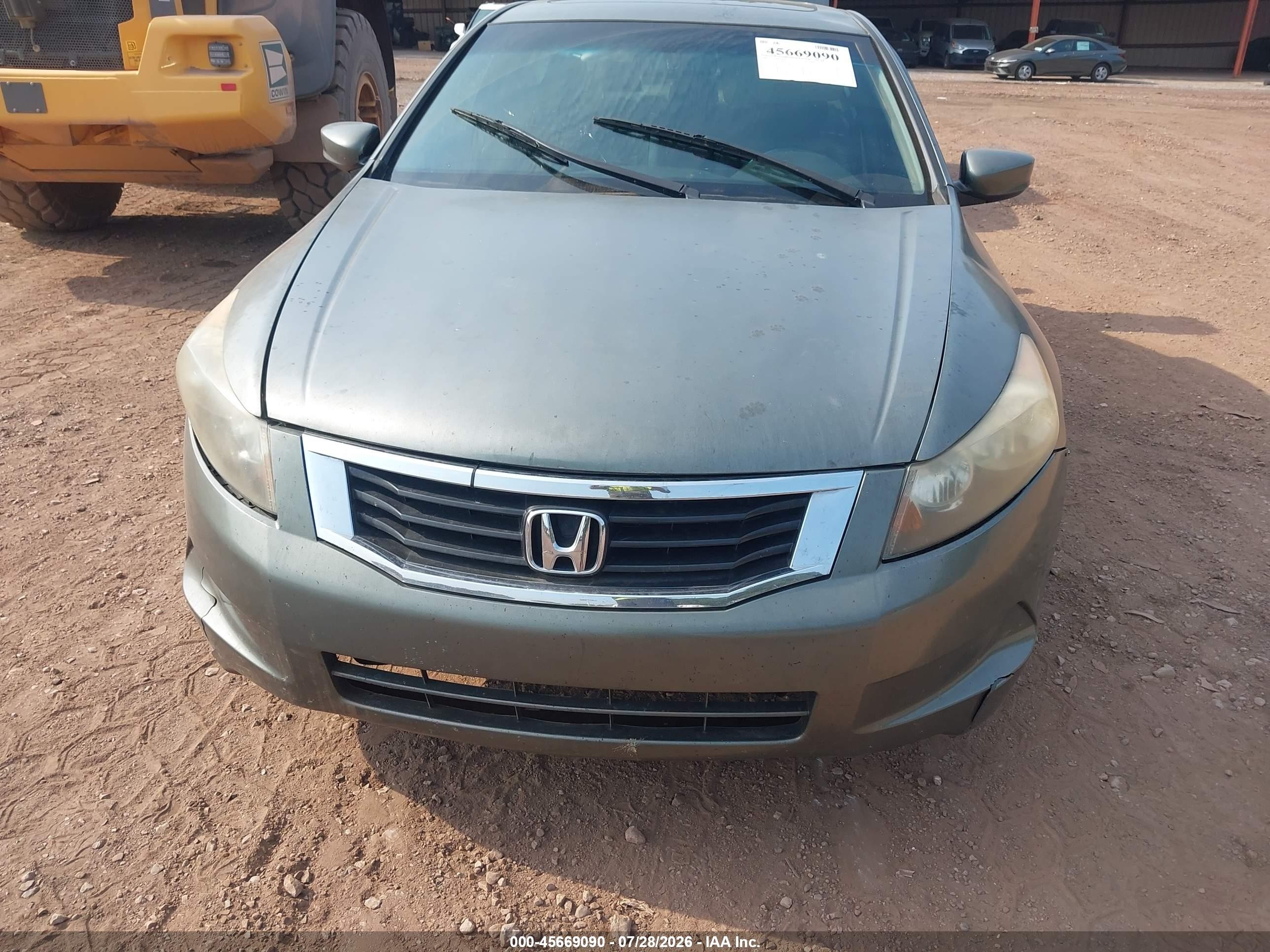 2008 Honda Accord 2.4 Ex-l Gray vin: JHMCP26808C012952
