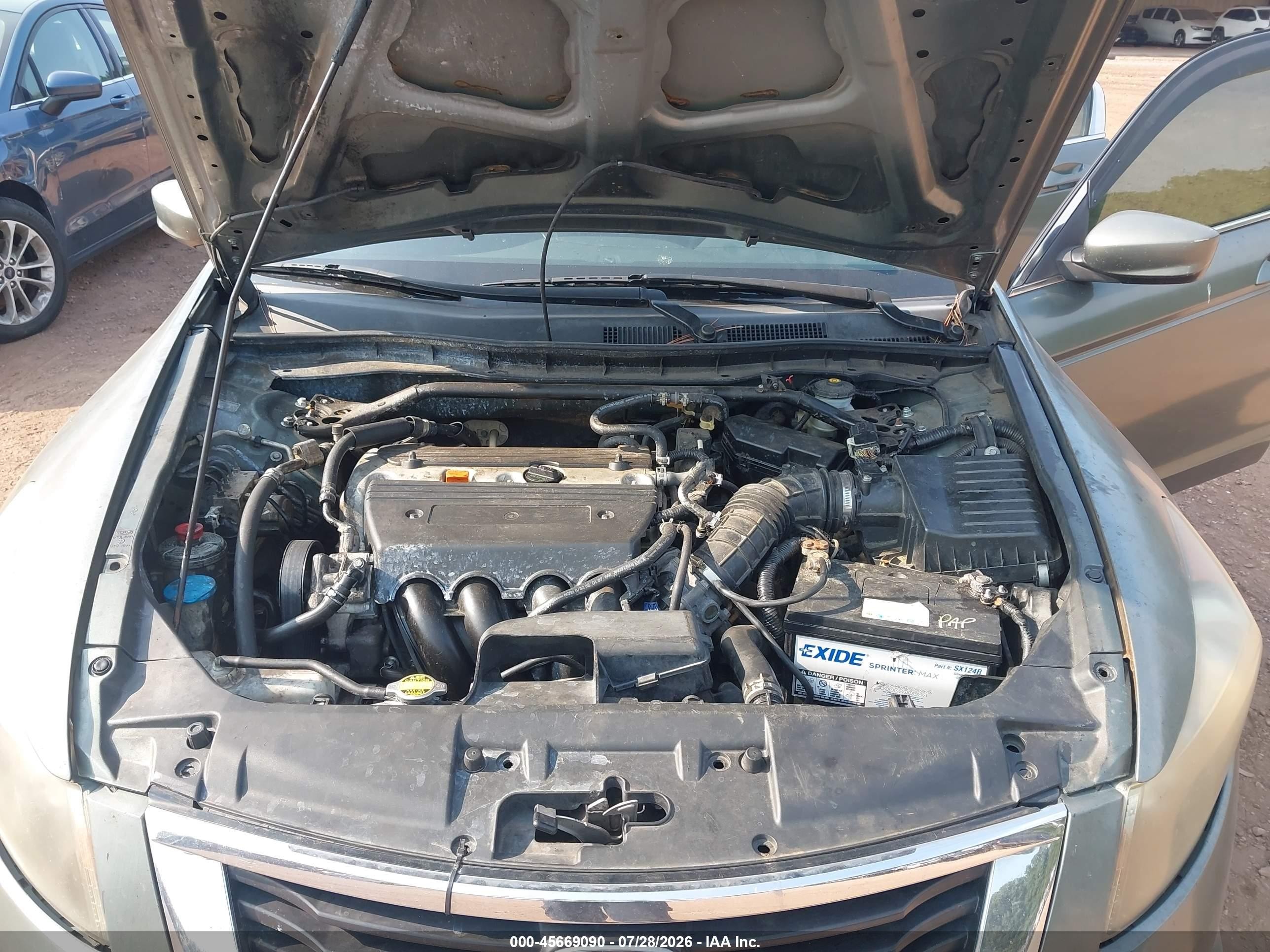 2008 Honda Accord 2.4 Ex-l Gray vin: JHMCP26808C012952