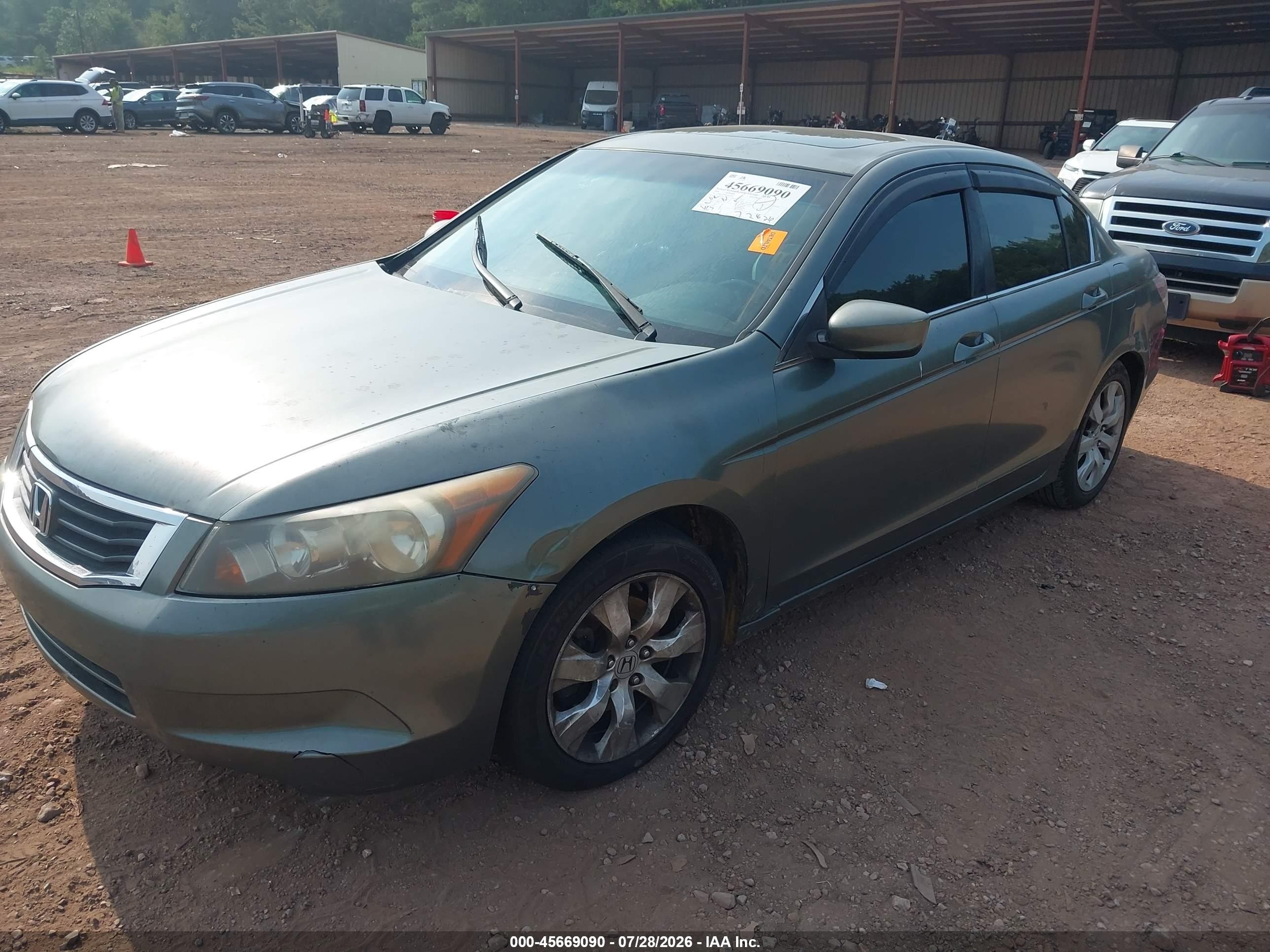 2008 Honda Accord 2.4 Ex-l Gray vin: JHMCP26808C012952