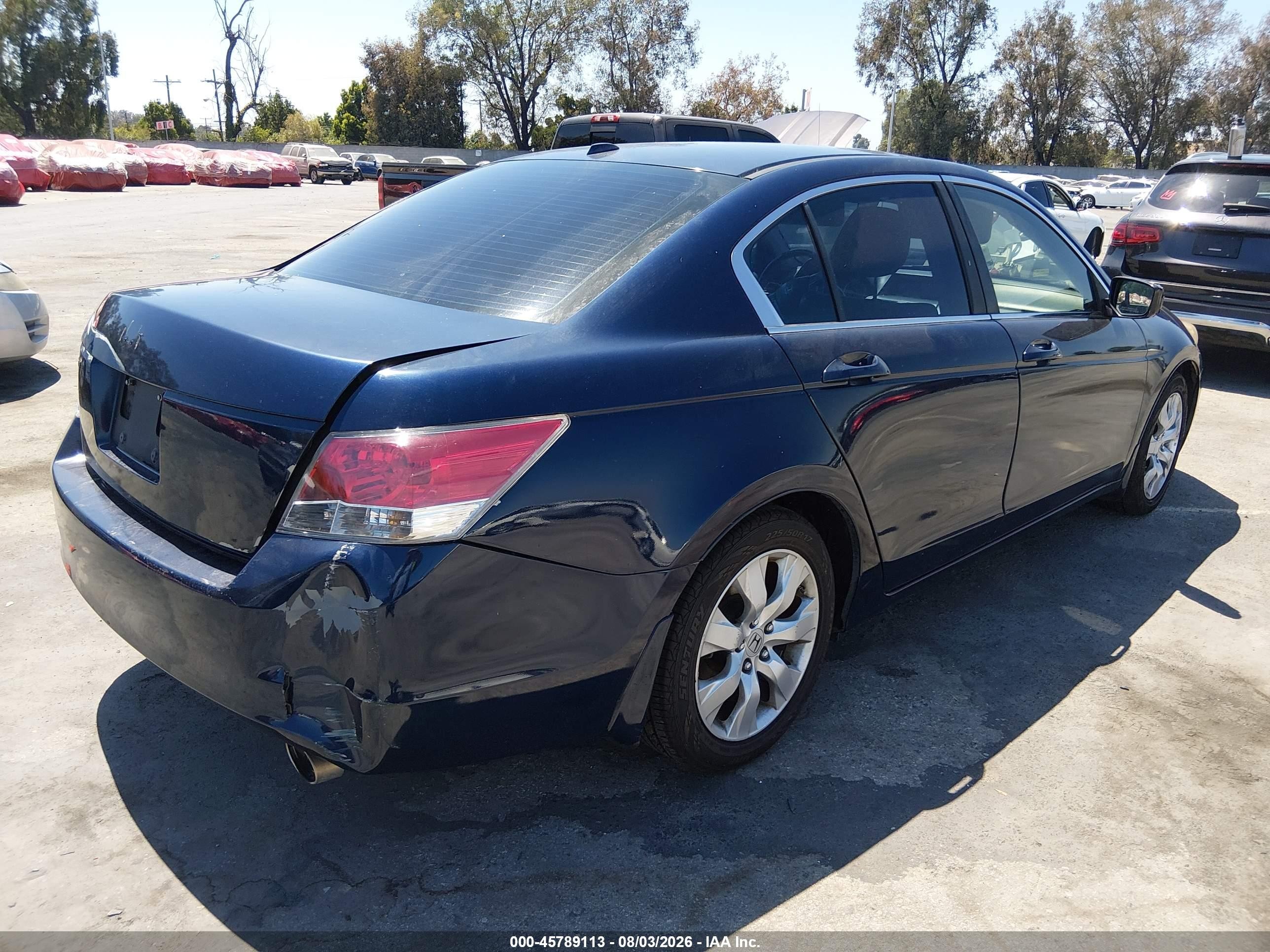 2008 Honda Accord 2.4 Ex-l Blue vin: JHMCP26808C040542
