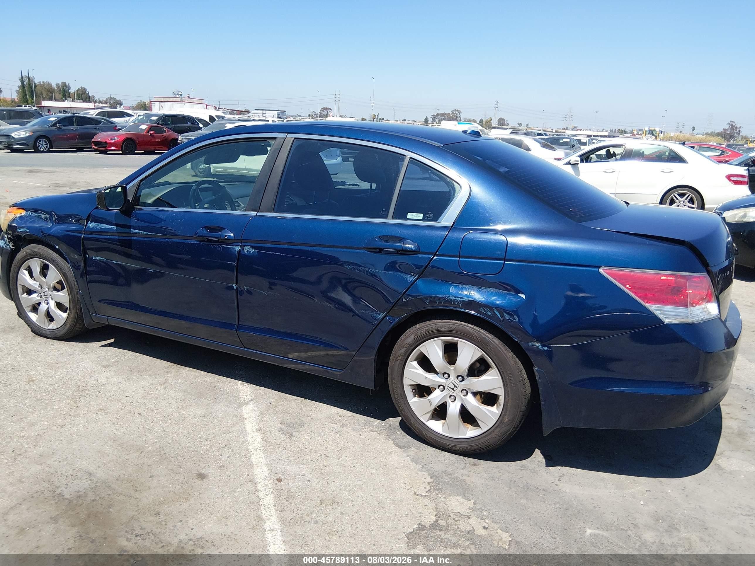 2008 Honda Accord 2.4 Ex-l Blue vin: JHMCP26808C040542