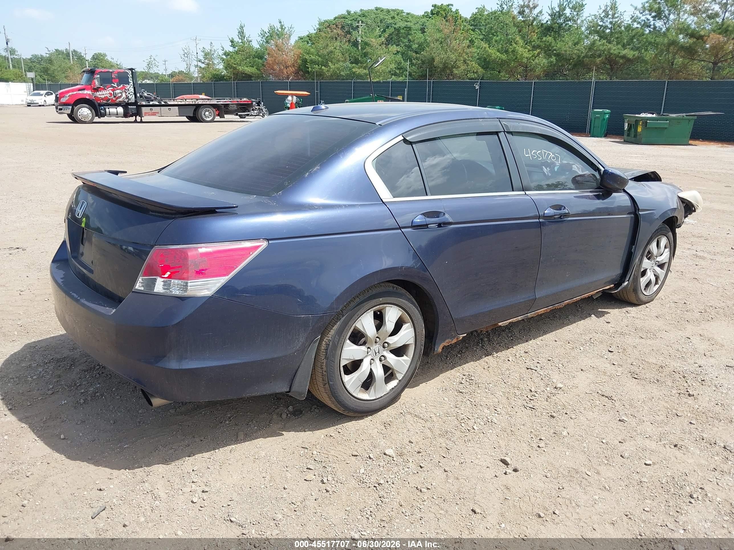 2008 Honda Accord 2.4 Ex-l Blue vin: JHMCP26808C079213