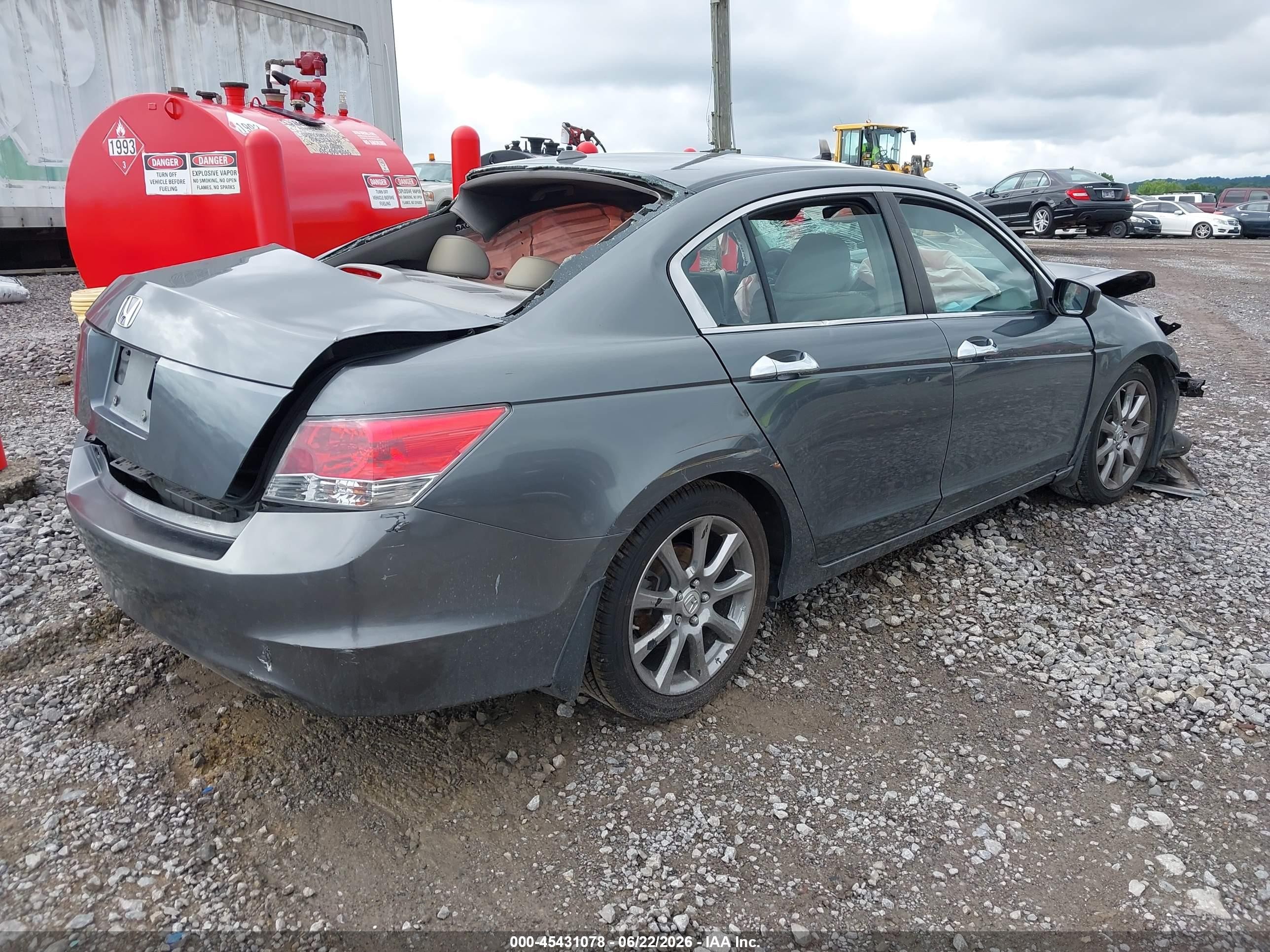 2008 Honda Accord 2.4 Ex-l Gray vin: JHMCP26808C079664