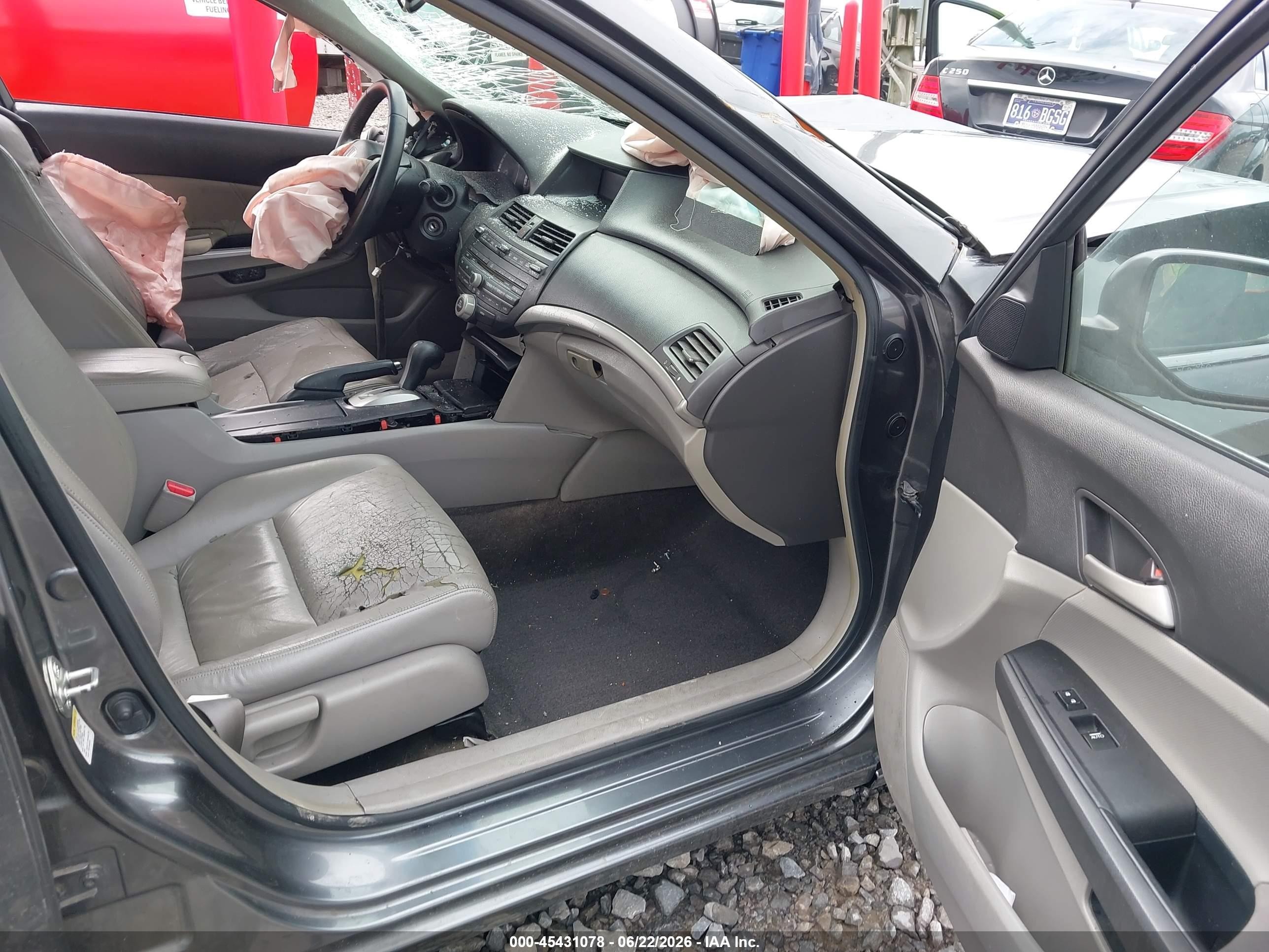 2008 Honda Accord 2.4 Ex-l Gray vin: JHMCP26808C079664