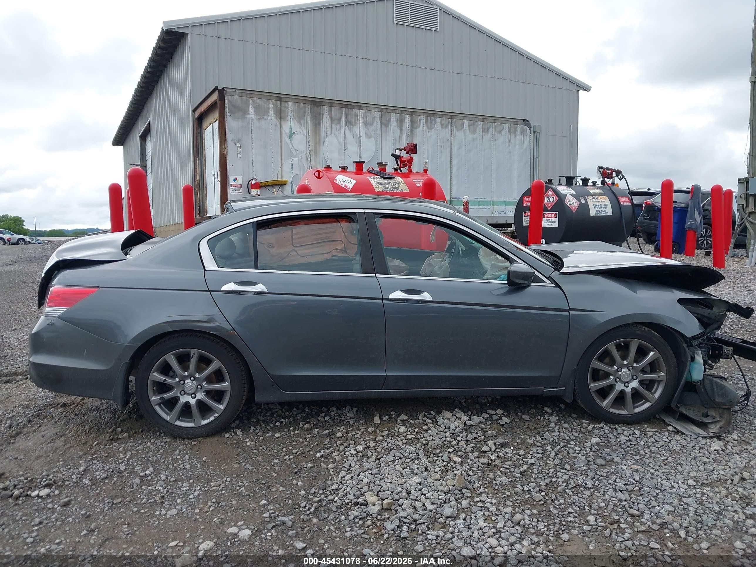 2008 Honda Accord 2.4 Ex-l Gray vin: JHMCP26808C079664