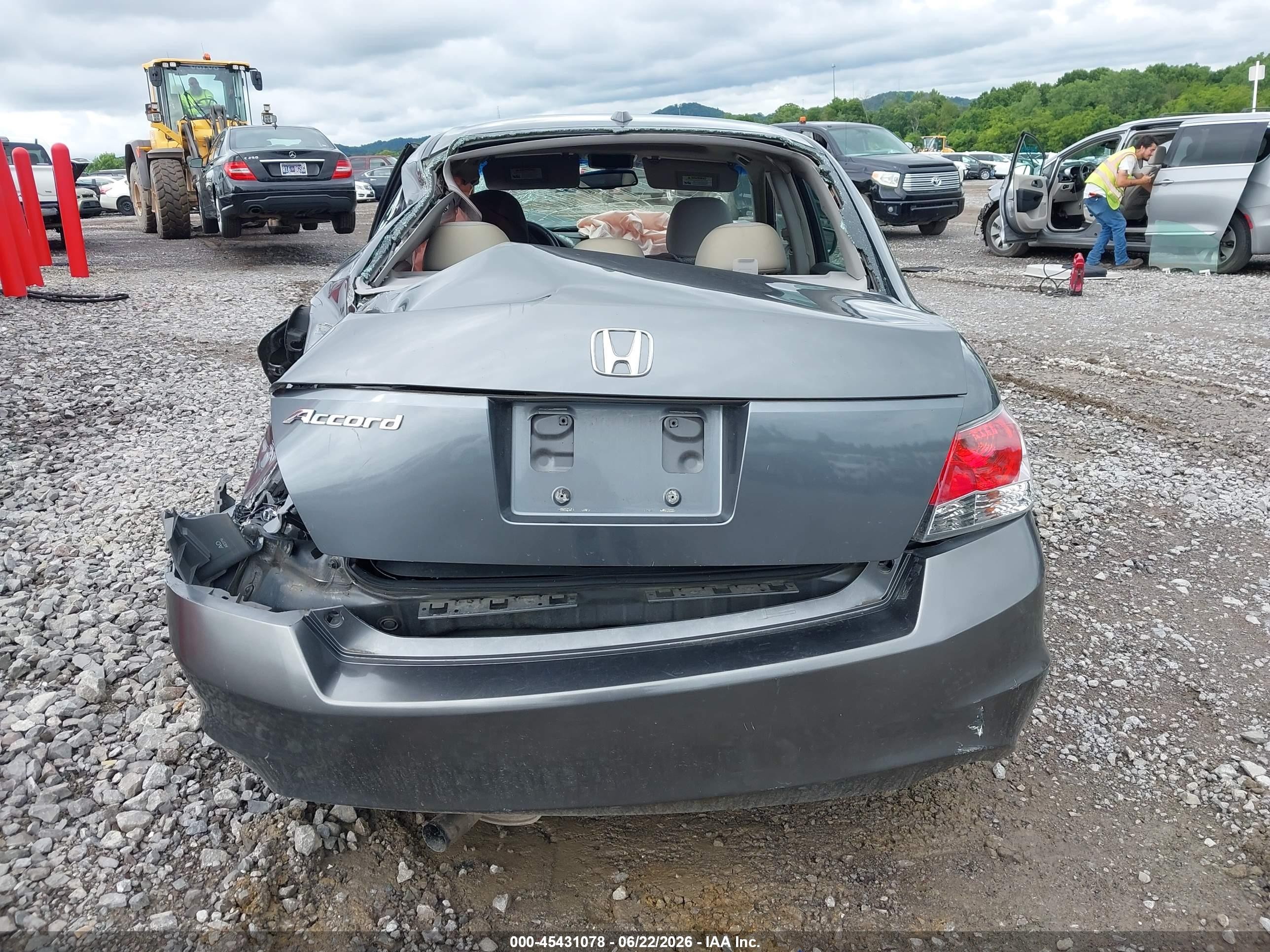 2008 Honda Accord 2.4 Ex-l Gray vin: JHMCP26808C079664