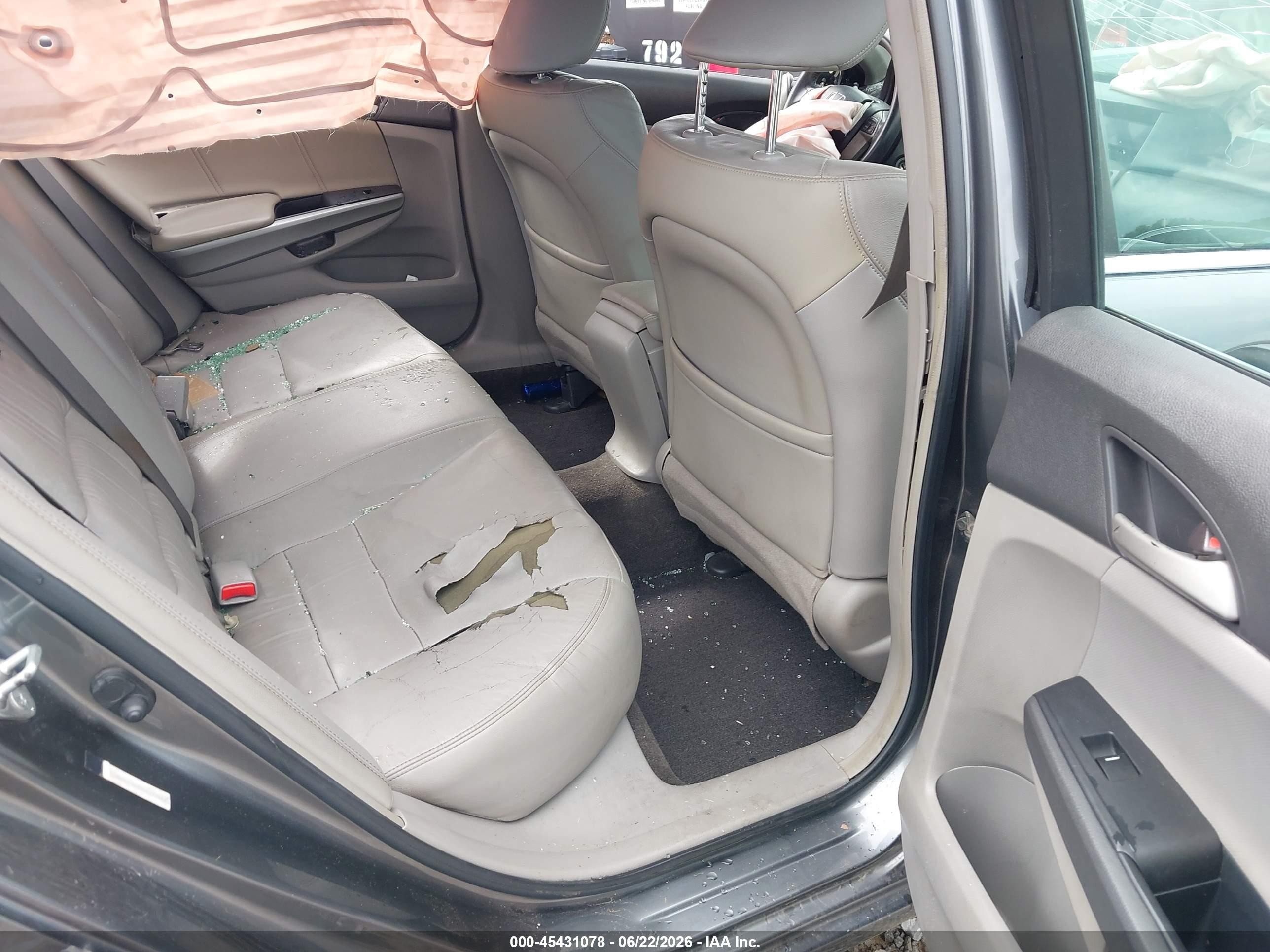 2008 Honda Accord 2.4 Ex-l Gray vin: JHMCP26808C079664