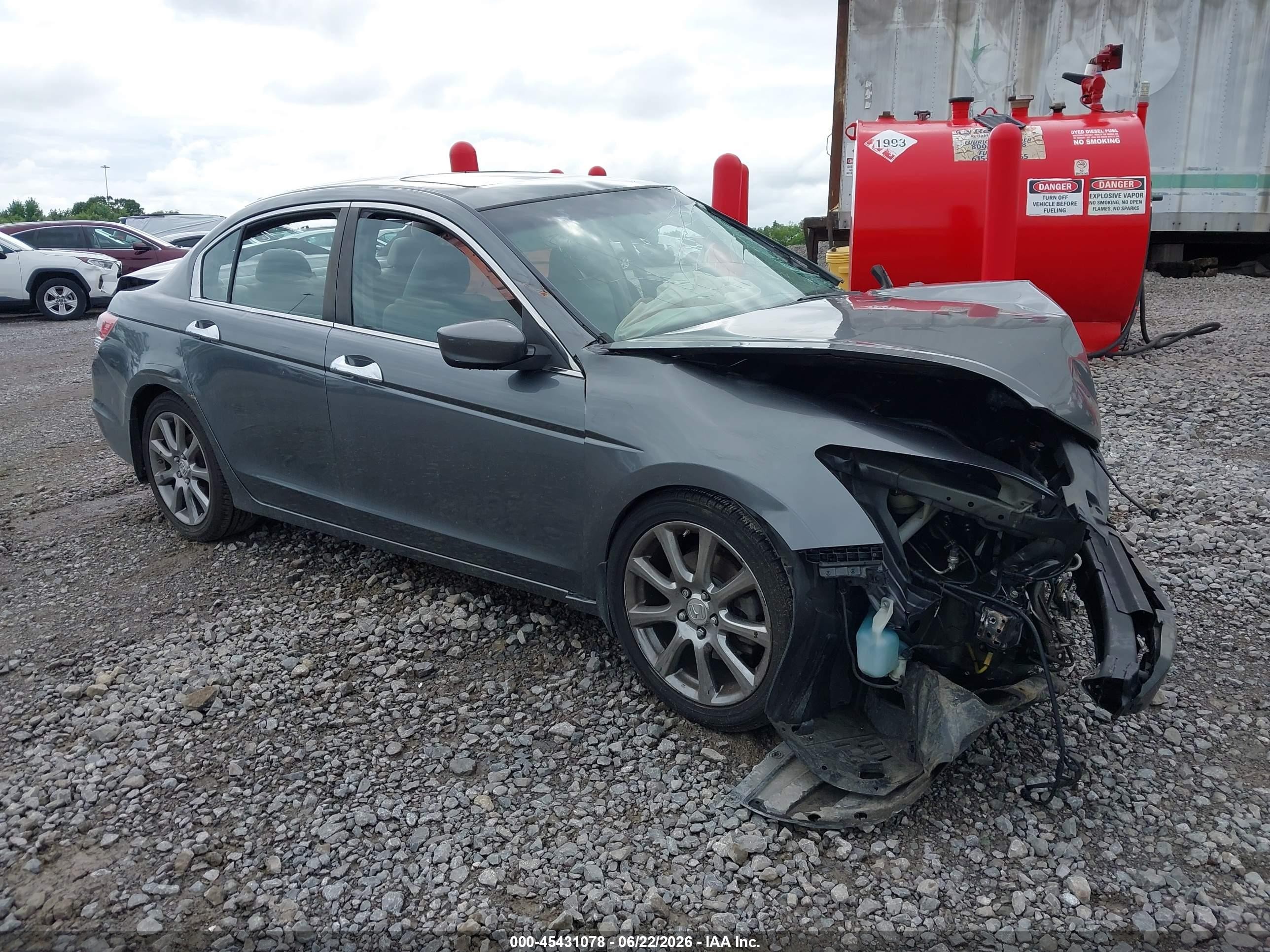 2008 Honda Accord 2.4 Ex-l Gray vin: JHMCP26808C079664
