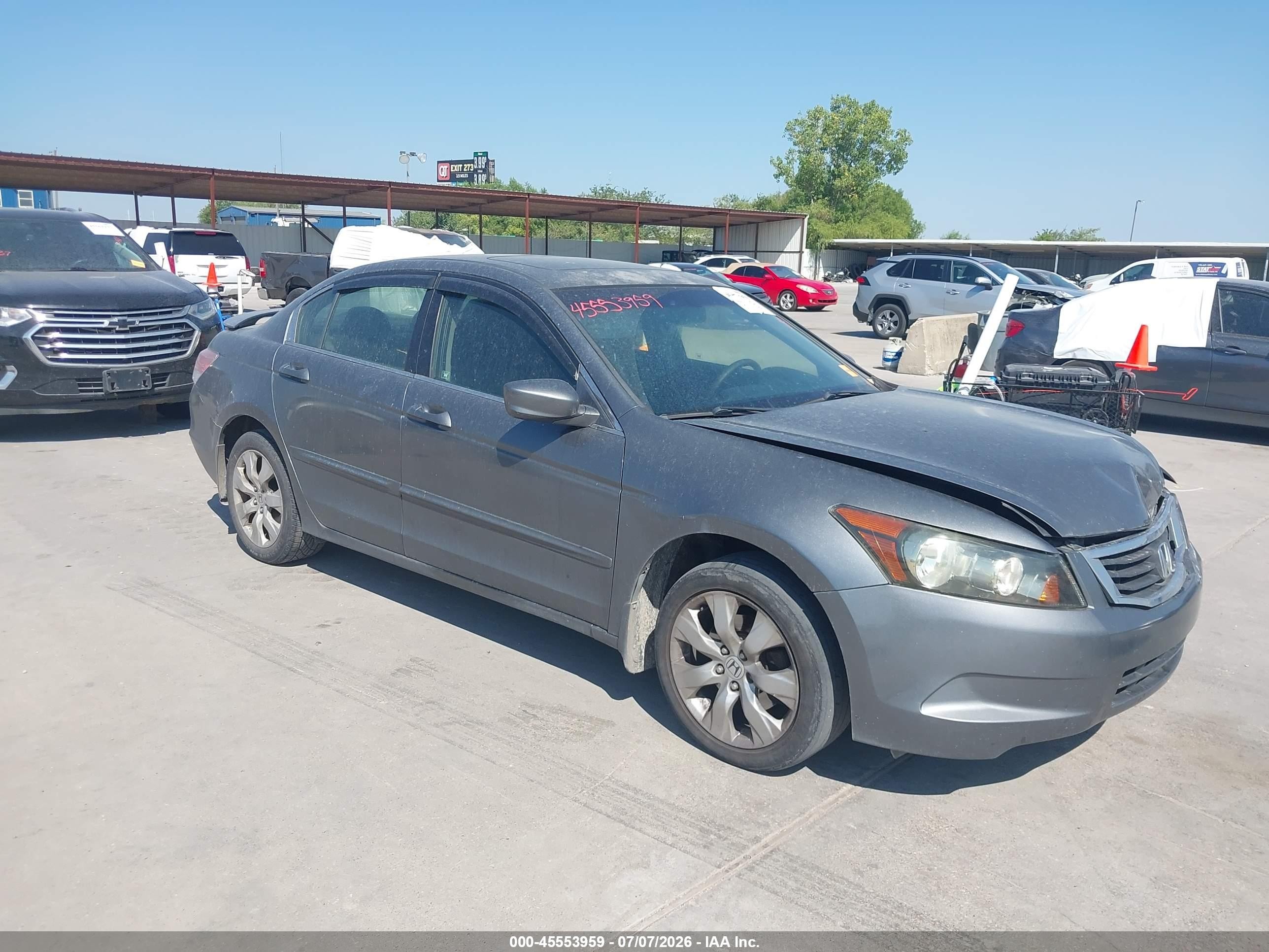 2008 Honda Accord 2.4 Ex-l Gray vin: JHMCP26818C007341