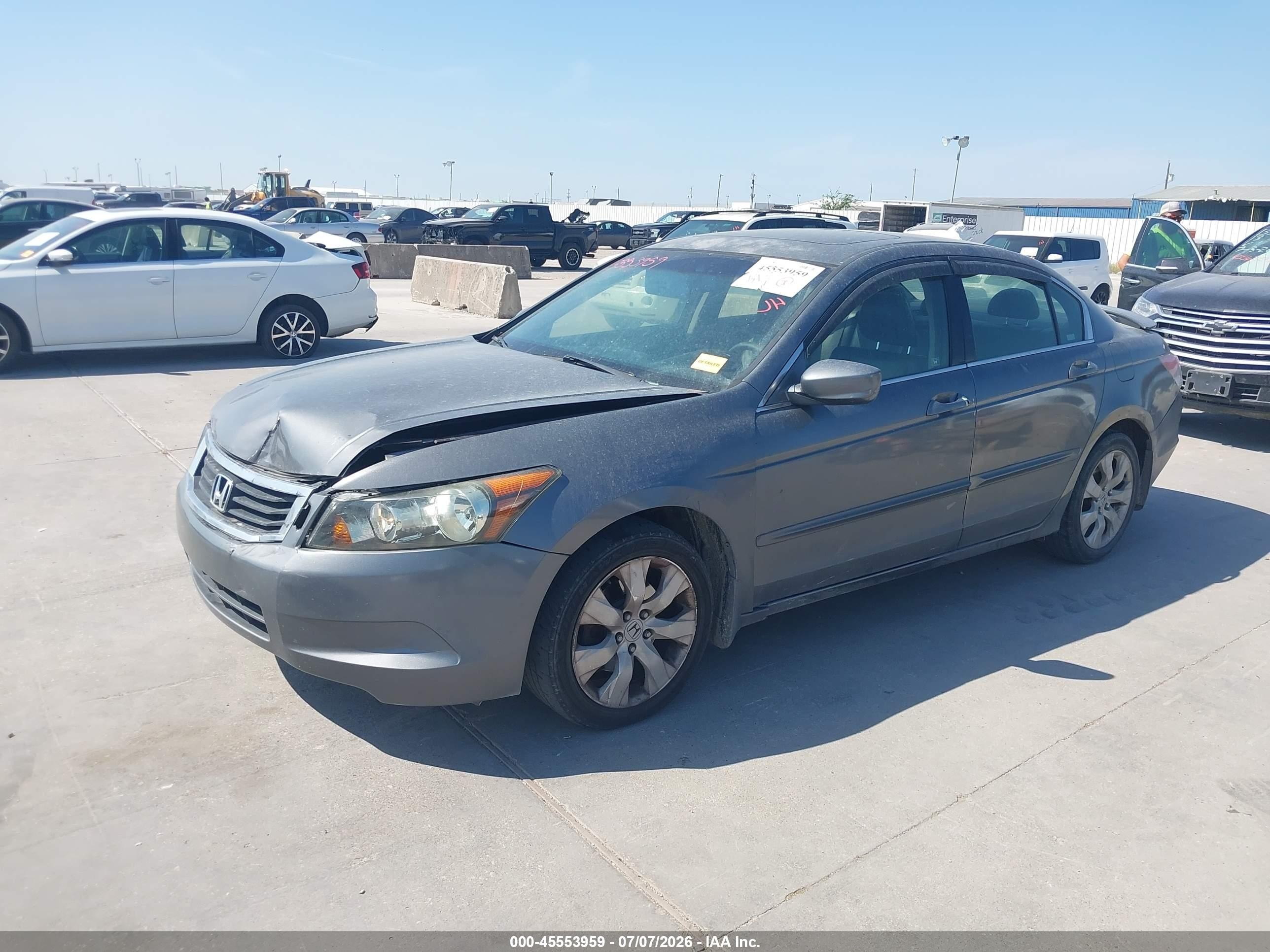 2008 Honda Accord 2.4 Ex-l Gray vin: JHMCP26818C007341