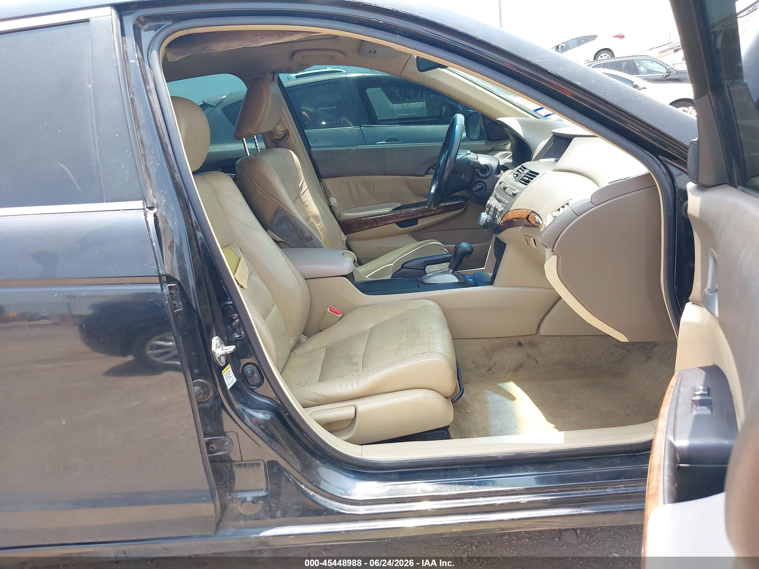 2008 Honda Accord 2.4 Ex-l Black vin: JHMCP26818C060573