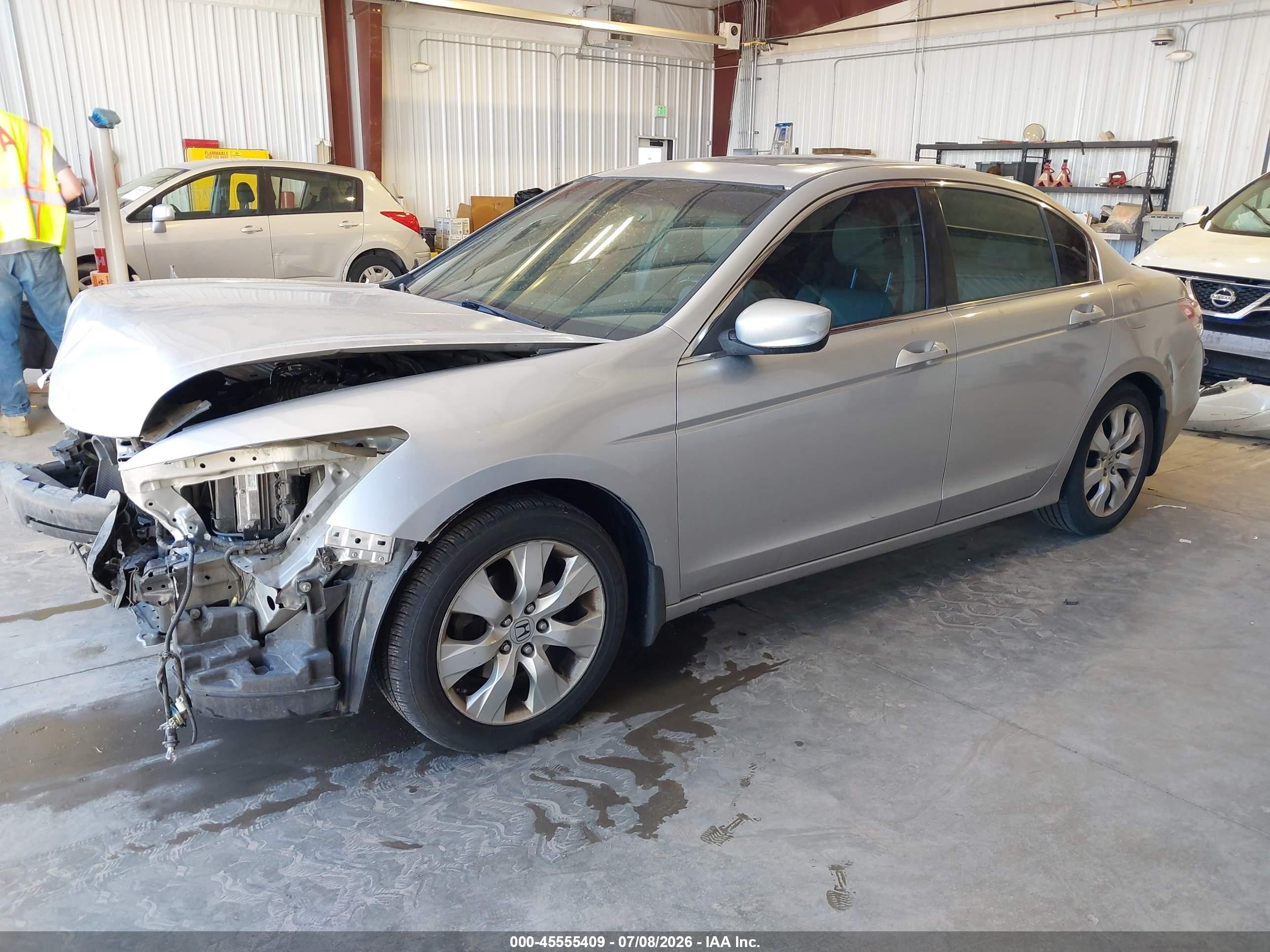 2008 Honda Accord 2.4 Ex-l Silver vin: JHMCP26818C063859