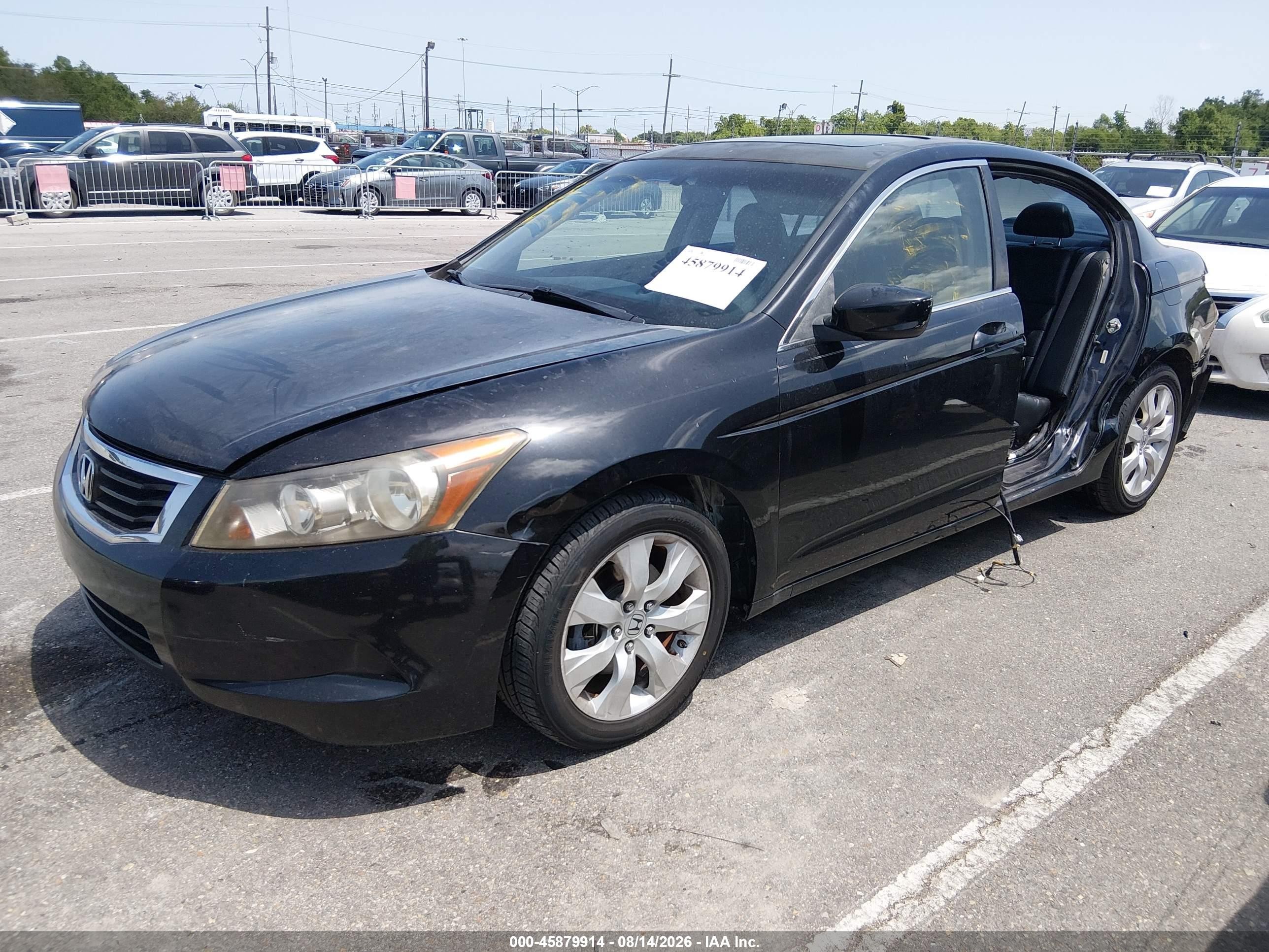 2008 Honda Accord 2.4 Ex-l Black vin: JHMCP26828C038601