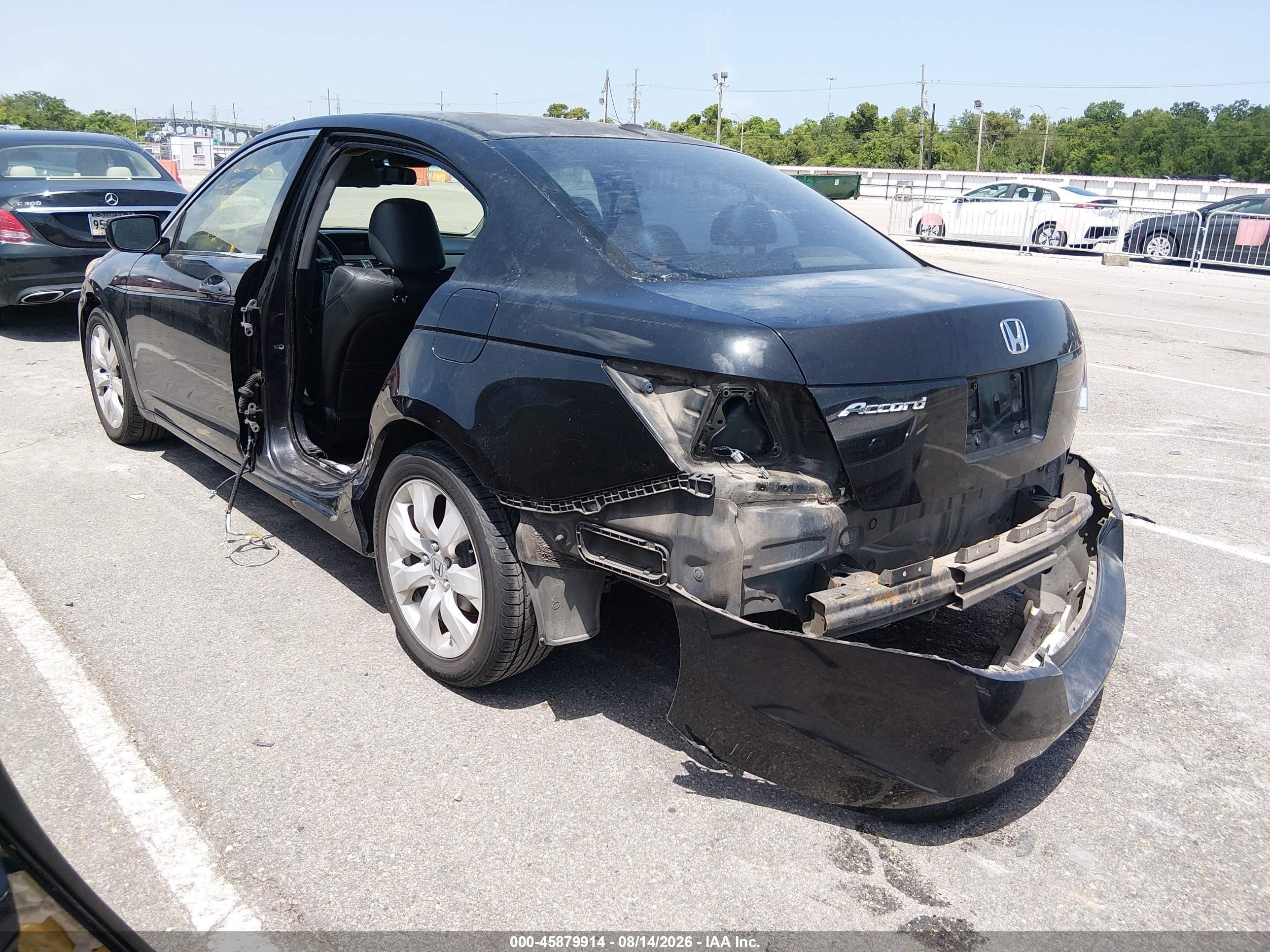 2008 Honda Accord 2.4 Ex-l Black vin: JHMCP26828C038601