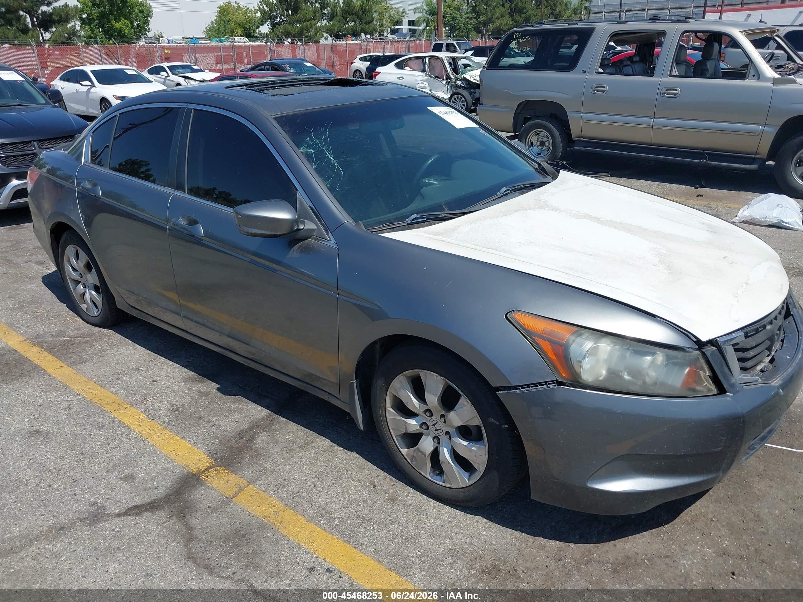 2008 Honda Accord 2.4 Ex-l Gray vin: JHMCP26828C069153