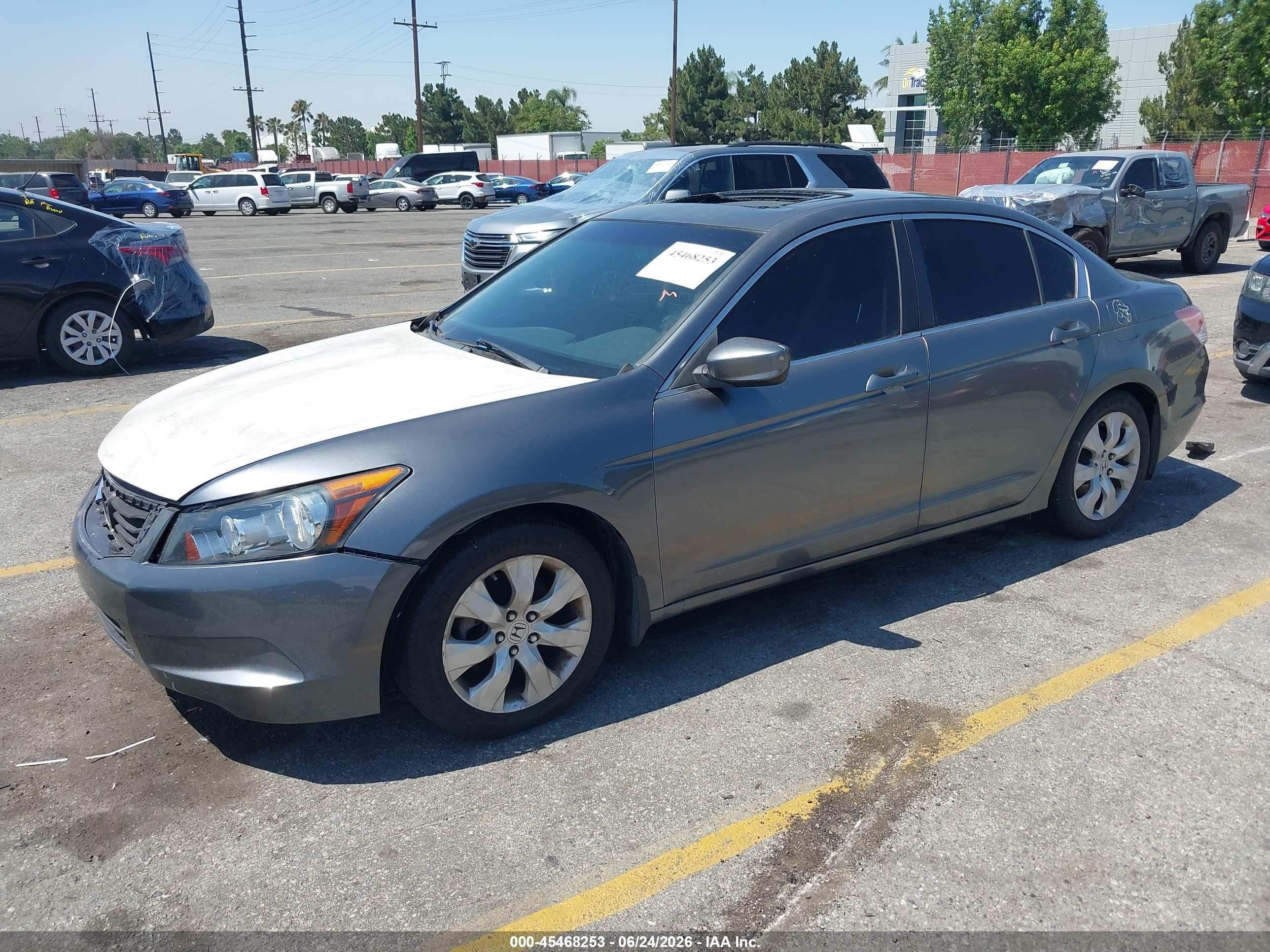 2008 Honda Accord 2.4 Ex-l Gray vin: JHMCP26828C069153