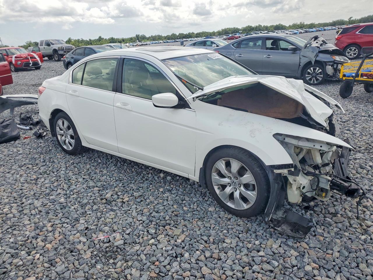 2008 Honda Accord Exl White vin: JHMCP26828C071906