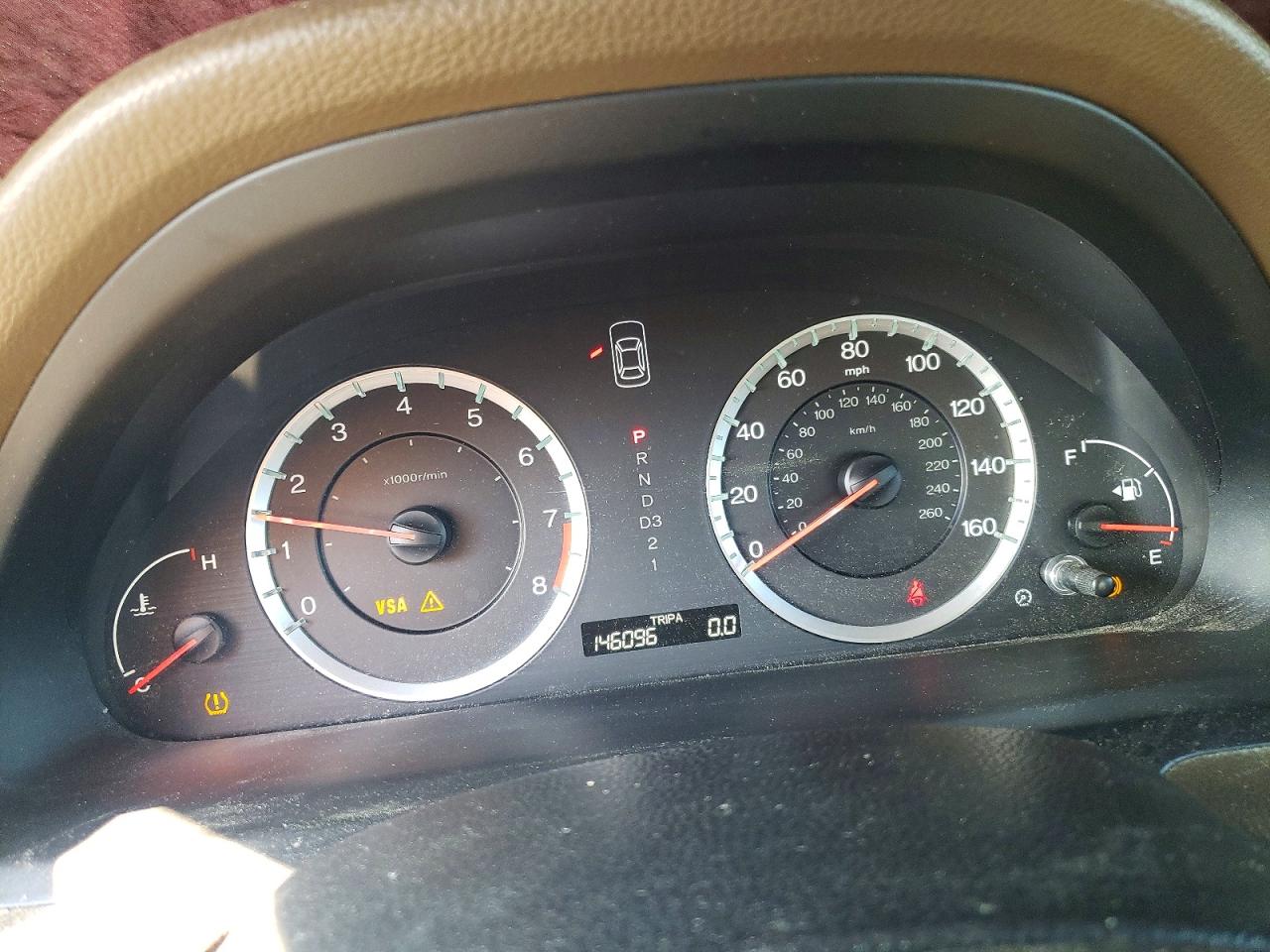 2008 Honda Accord Exl Burgundy vin: JHMCP26838C000701