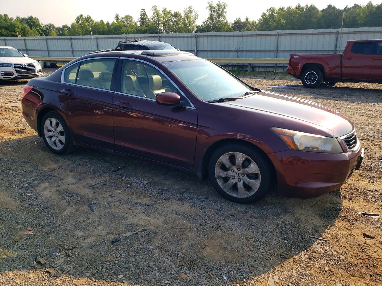 2008 Honda Accord Exl Burgundy vin: JHMCP26838C000701