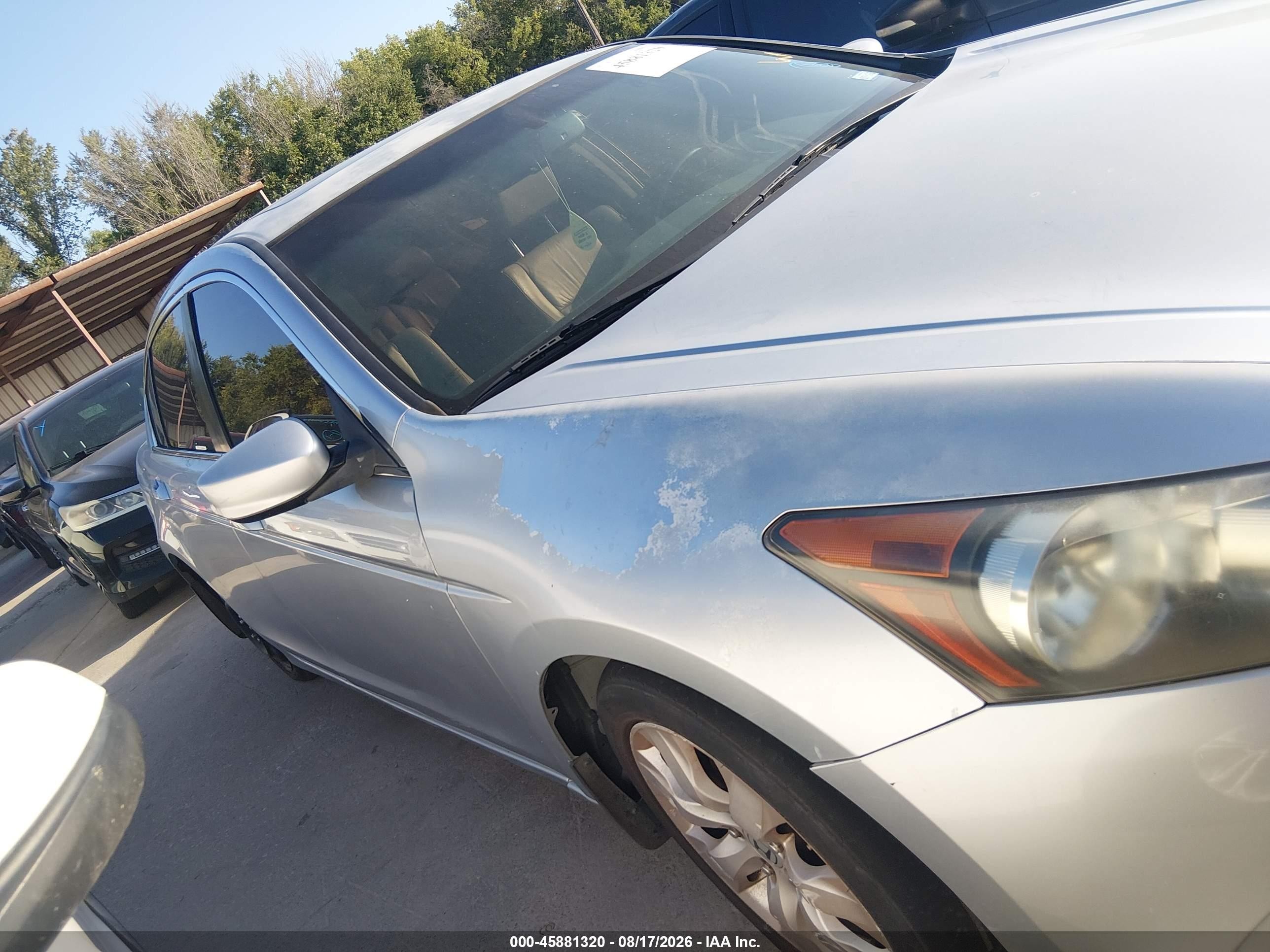 2008 Honda Accord 2.4 Ex-l Silver vin: JHMCP26838C009902